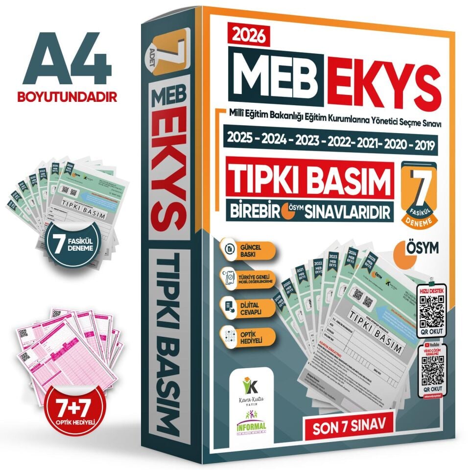 2026 MEB EKYS ÖSYM Çıkmış Soru Tıpkı Basım Deneme Paketi 7li Türkiye Geneli Soru Kitapçıkları