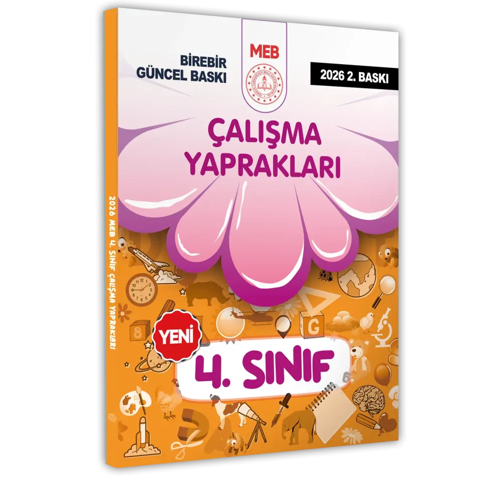 2026 MEB İlkokul 4.Sınıf Çalışma Yaprakları TÜM DERSLER Etkinlikli Eğlenceli S. Bankası BASKI ÜCRETİ