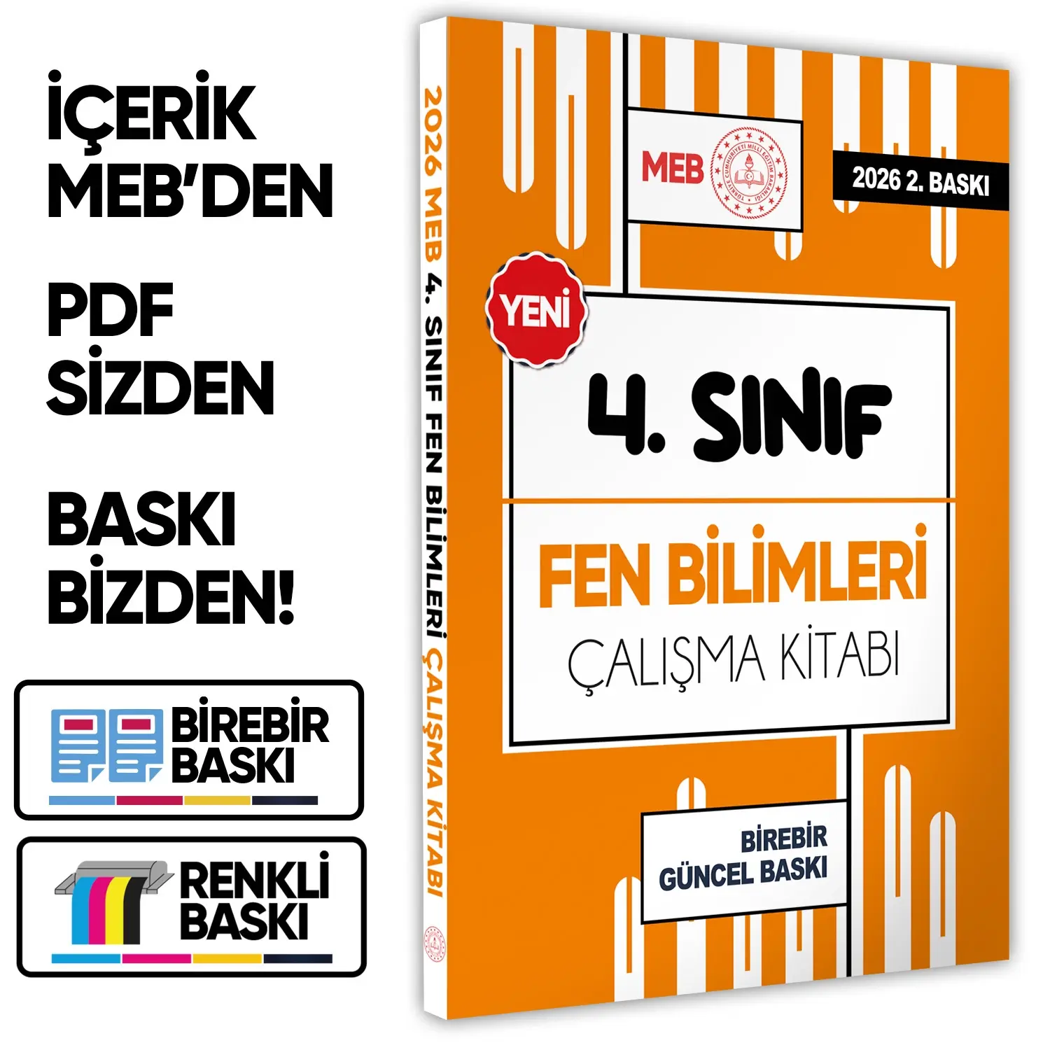 2026 MEB ÖDM İlkokul 4.Sınıf FEN BİLİMLERİ Çalışma Kitabı Alıştırmalı Soru Bankası BASKI ÜCRETİ