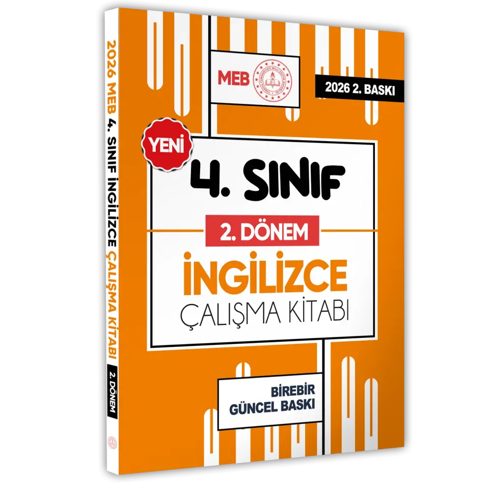 2026 MEB ÖDM İlkokul 4.Sınıf İNGİLİZCE 2.DÖNEM Çalışma Kitabı Alıştırmalı Soru Bankası BASKI ÜCRETİ