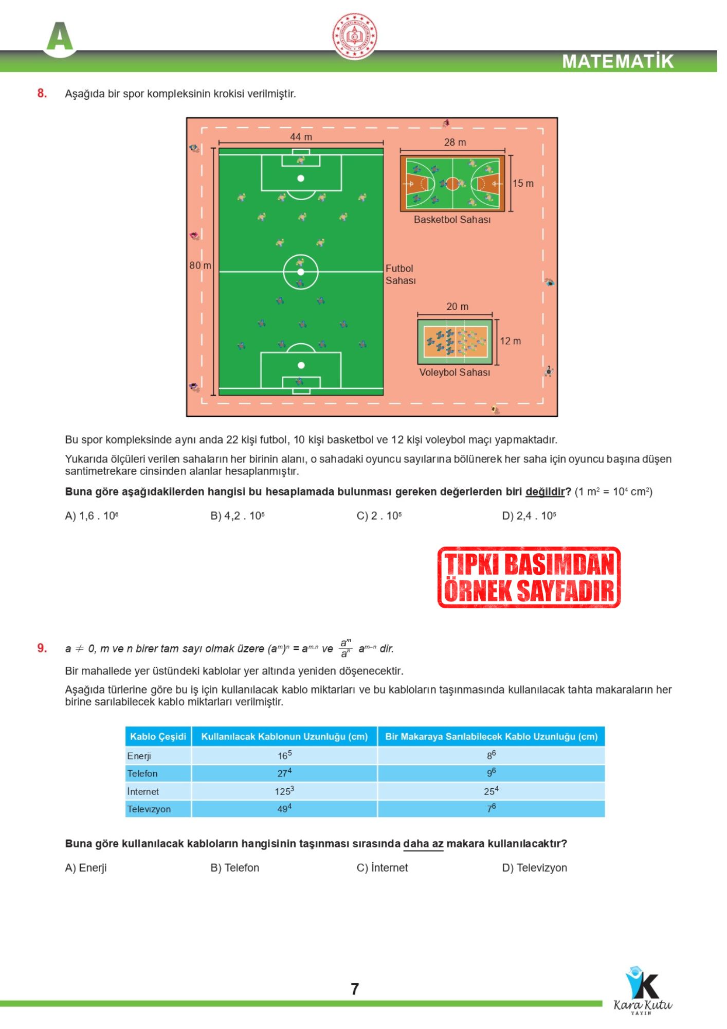 2026 8.Sınıf LGS 2.ÇEYREK Aralık-Ocak Ayı MEB Örnek Soru Tıpkı Basım Sarmal Deneme Paketi Çözümlü