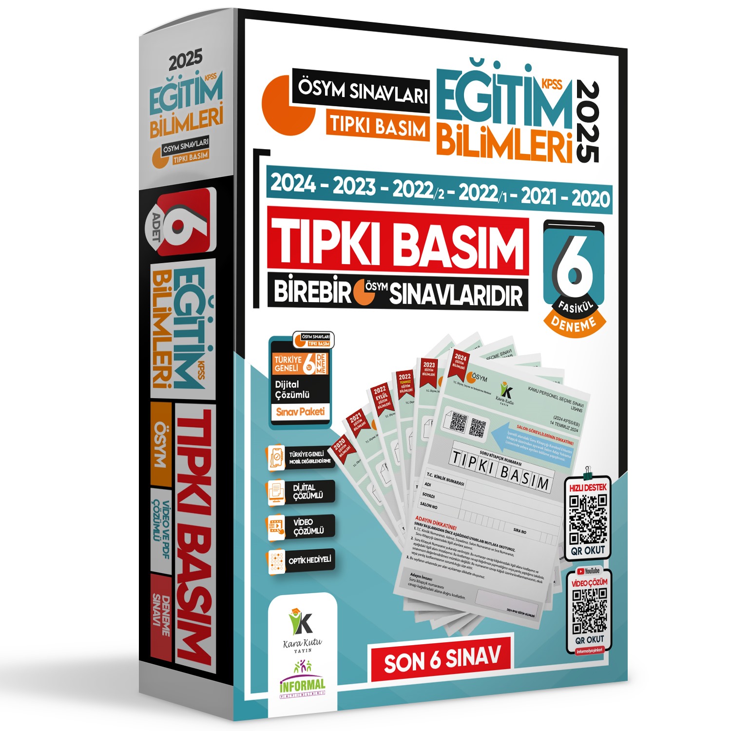 2025 MEB-AGS EĞİTİM BİLİMLERİ ÖSYM Tıpkı Basım Çıkmış Soru 6lı Deneme Paketi Video Çözümlü Türkiye G.