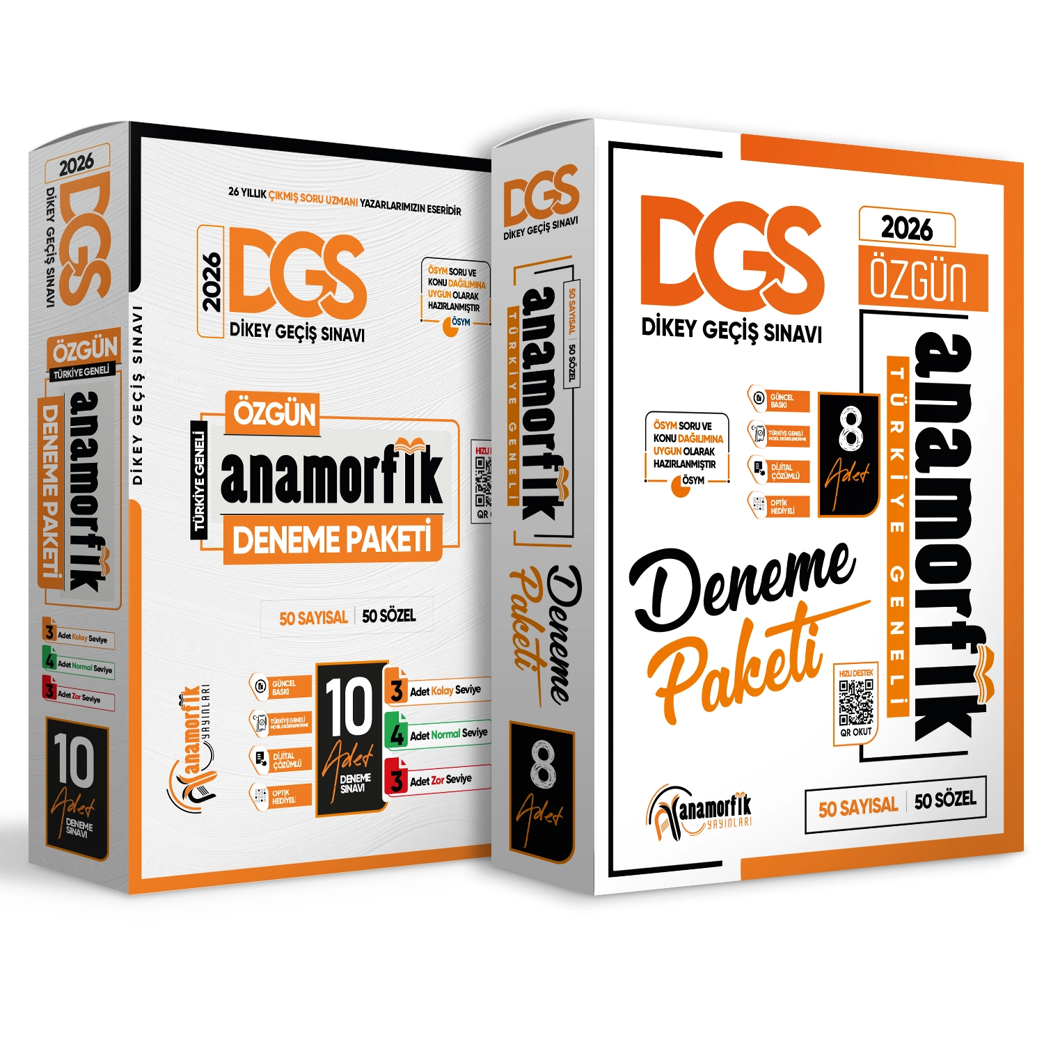 2026 DGS Anamorfik 10lu ve 8li Deneme Paketi 2li Set Özgün Yeni Nesil Türkiye Geneli Dijital Çözümlü