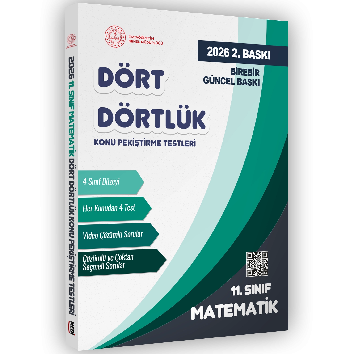 2026 MEBİ-OGM 11. Sınıf Dört Dörtlük Matematik Pekiştirme Testi A4 Renkli Soru Bankası BASKI ÜCRETİ