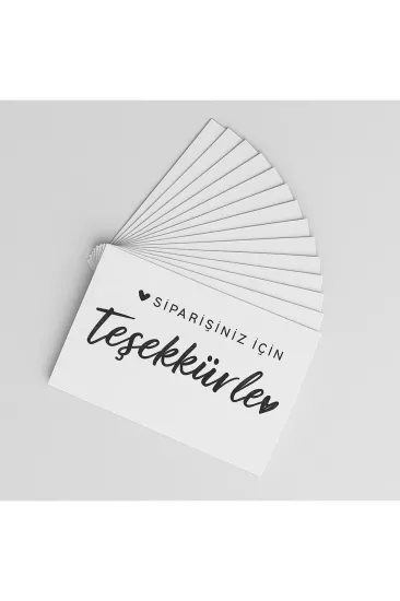 ’’Siparişiniz için teşekkürler’’ Teşekkür Kartı 300 Ad 8x5cm 300 gr Mat Kuşe