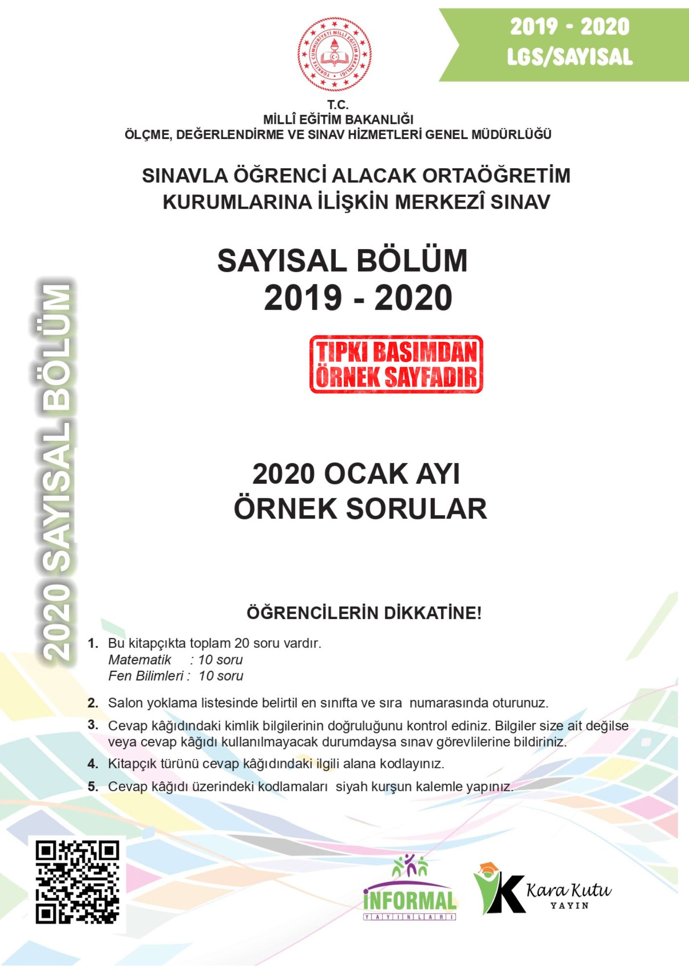 2026 8.Sınıf LGS Ocak Ayı MEB Örnek Soru Tıpkı Basım 5li Sarmal Deneme Paketi Dijital Çözümlü