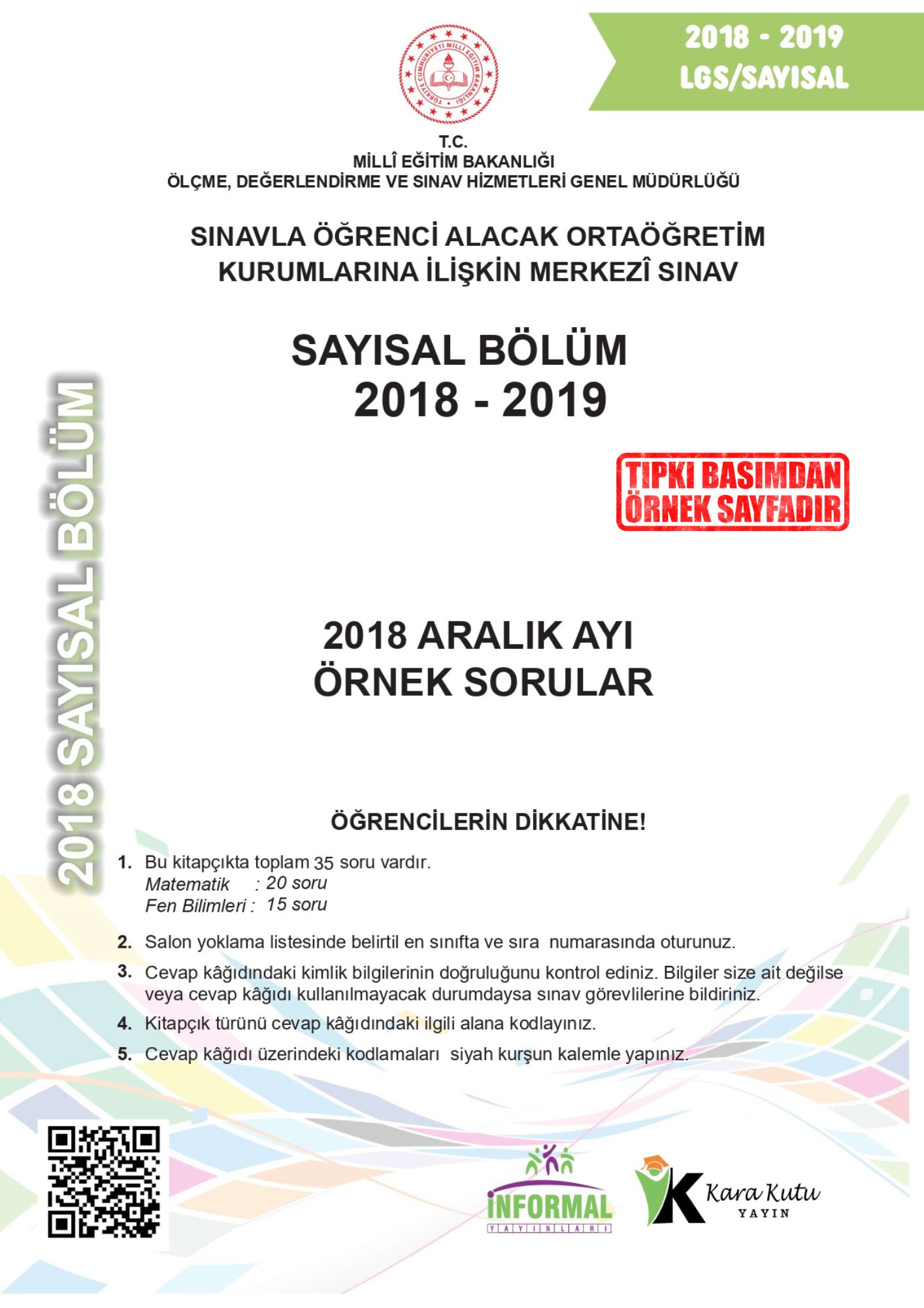2026 8.Sınıf LGS Aralık Ayı MEB Örnek Soru Tıpkı Basım 5li Sarmal Deneme Paketi Dijital Çözümlü