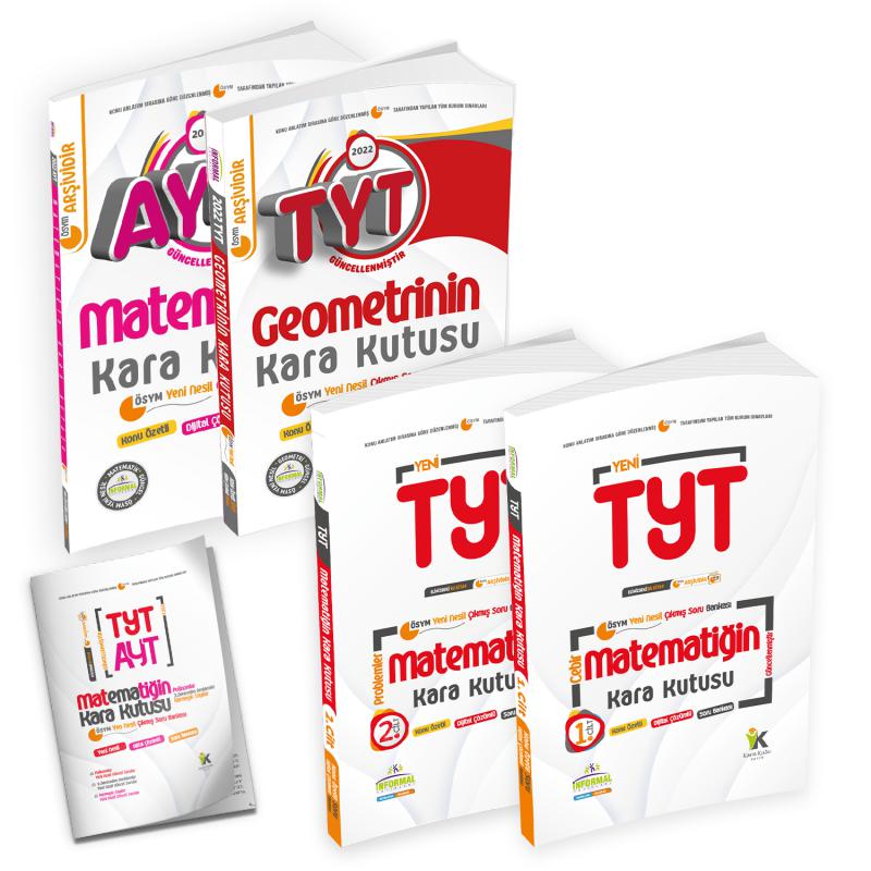 TYT Matematik Kara Kutu 1. ve 2. Cilt ve Geometri -AYT Matematik 4lü Çıkmış Soru Bankası Set