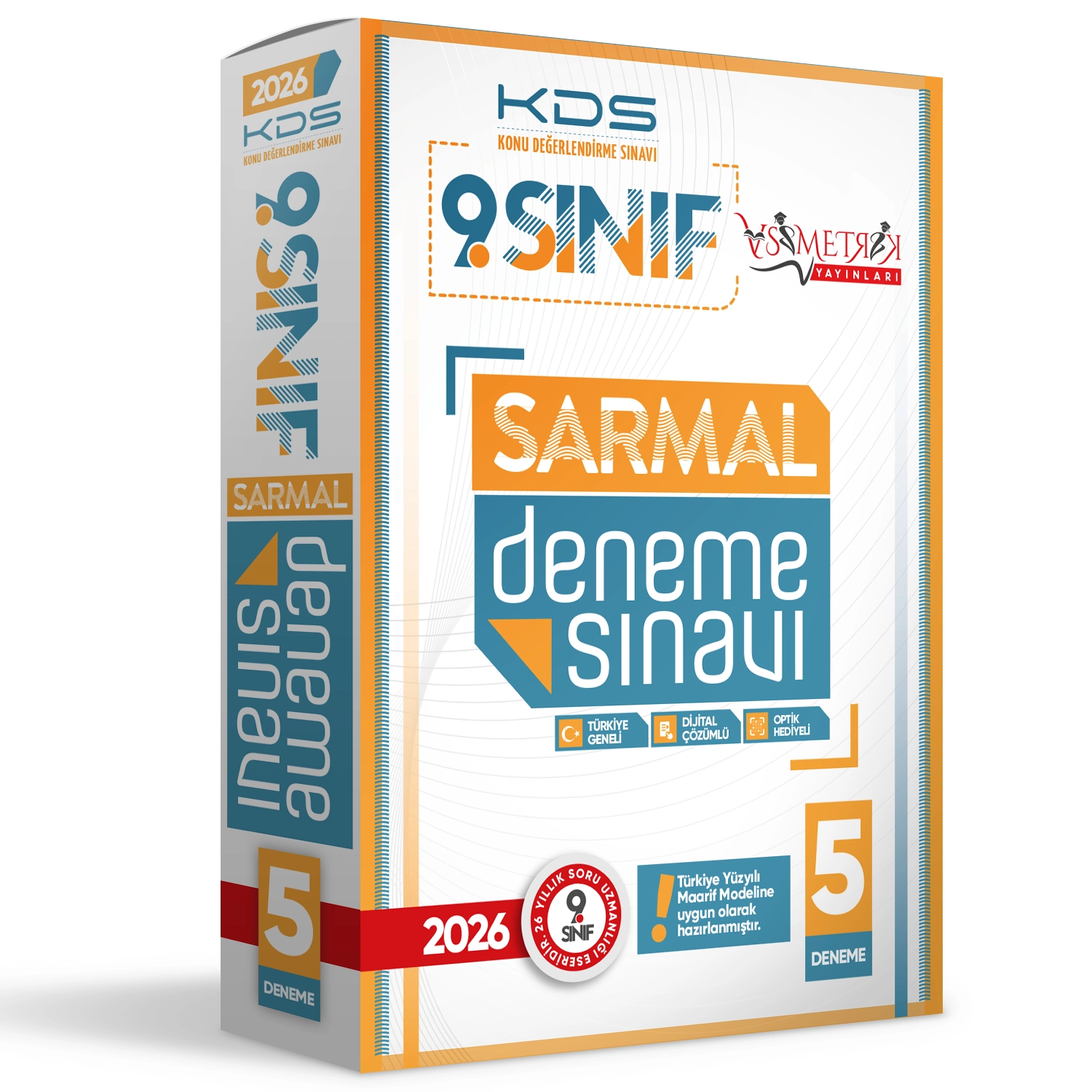 2026 9.Sınıf Yeni Sistem KDS SARMAL Deneme Paketi 5li Türkiye Geneli D.Çözümlü Asimetrik Yayınları