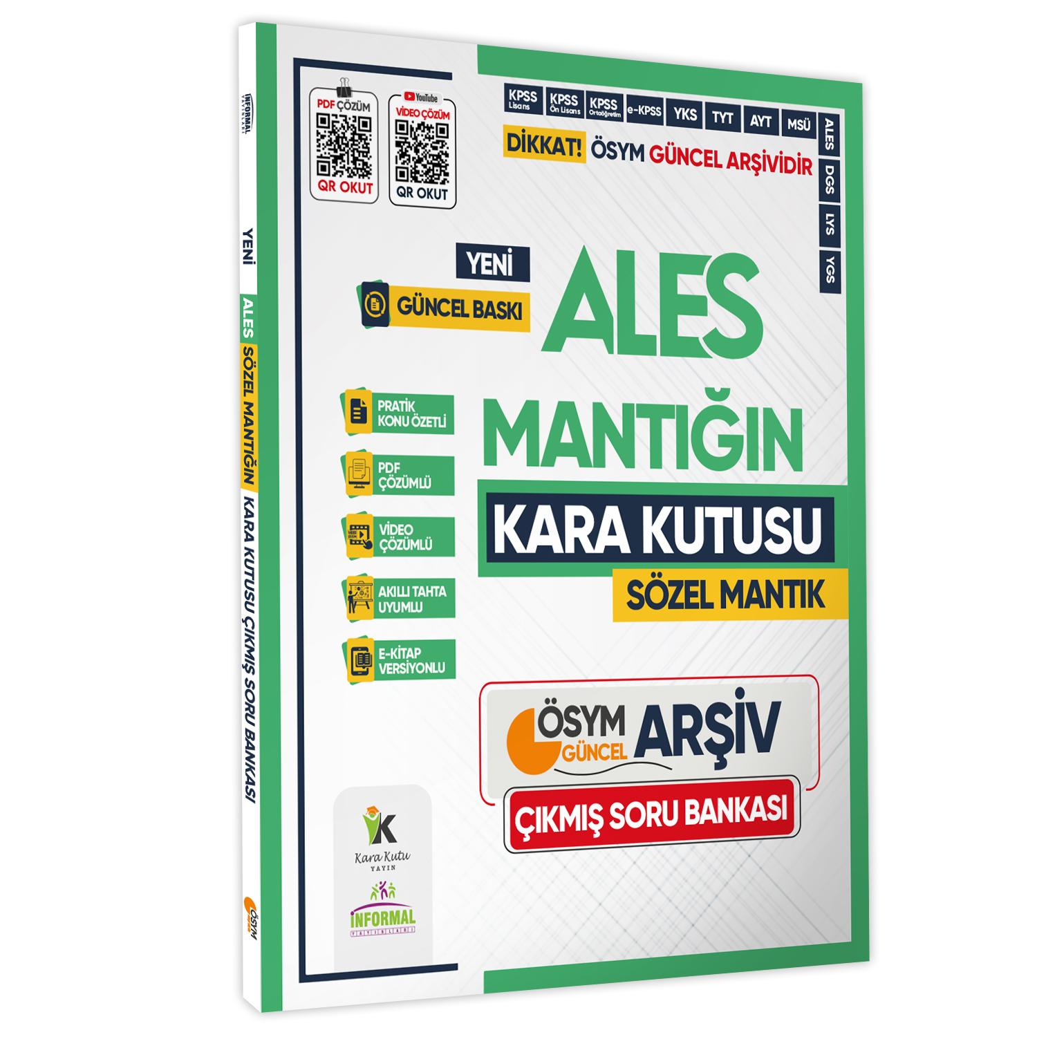 2025 ALES Türkçenin Kara Kutusu ÖSYM Çıkmış Soru Bankası 4lü SET Konu Özetli Video/PDF Çözümlü