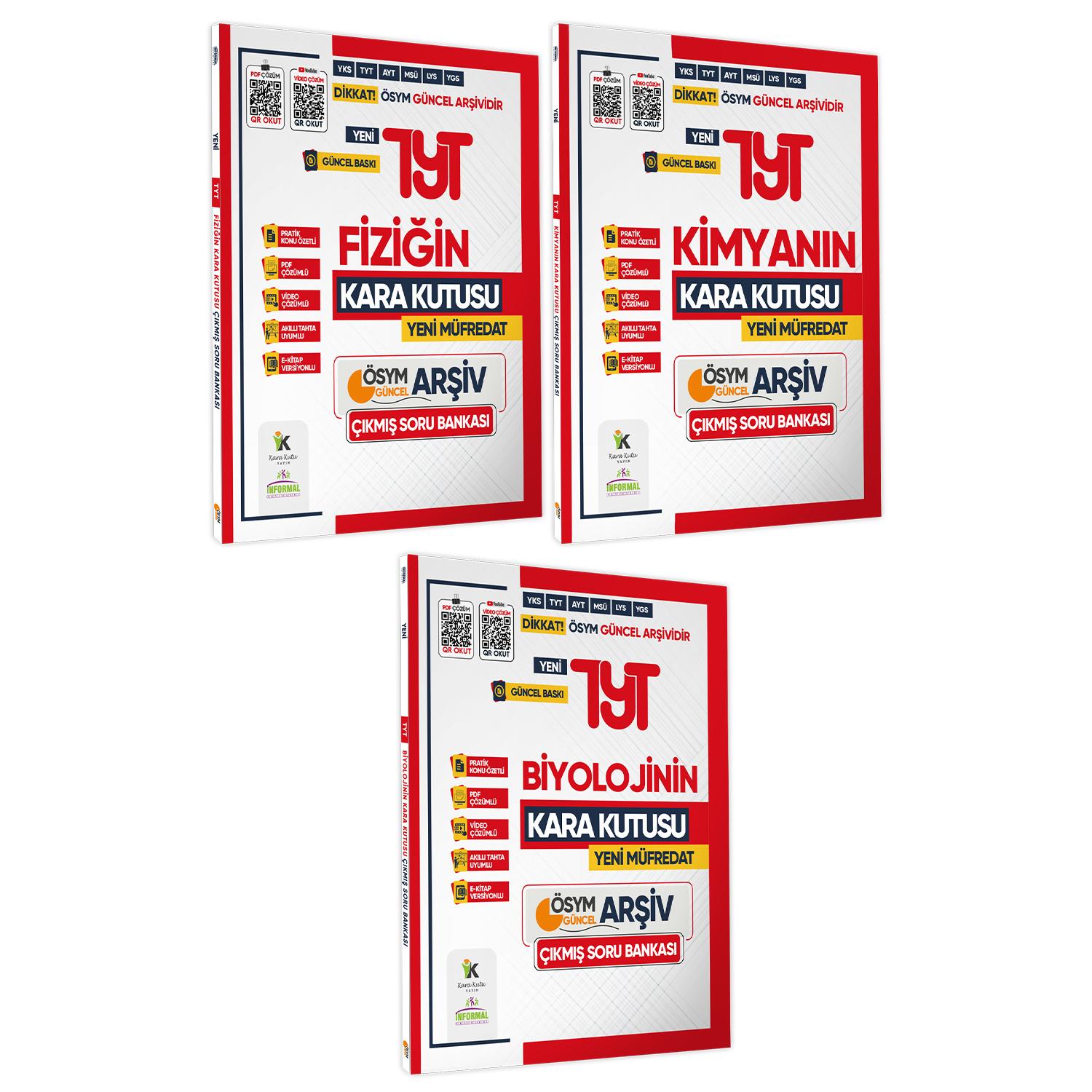 2025 TYT Kara Kutu ÖSYM Çıkmış Soru Havuzu Bankası SAYISAL ALTIN SET Konu Özetli Video/PDF Çözümlü