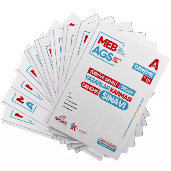 2026 MEB-AGS Yazarlar Karması 10 Adet 80 Soruluk Çözümlü Deneme Türkiye Geneli KURUMSAL Paket