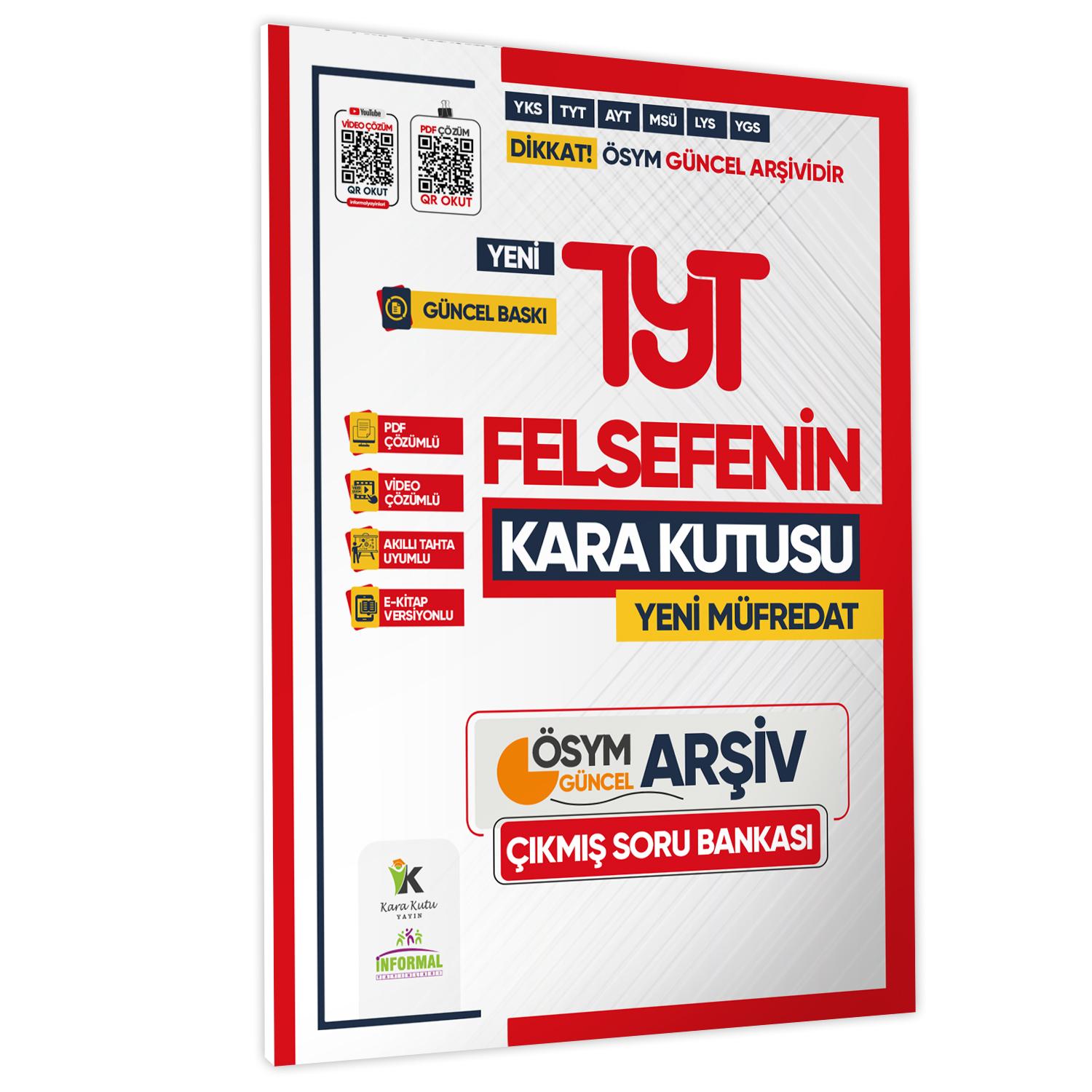 2025 TYT Kara Kutu ÖSYM Çıkmış Soru Bankası TM (EŞİT AĞIRLIK) ALTIN SET Konu Özetli Video/PDF Çözüm