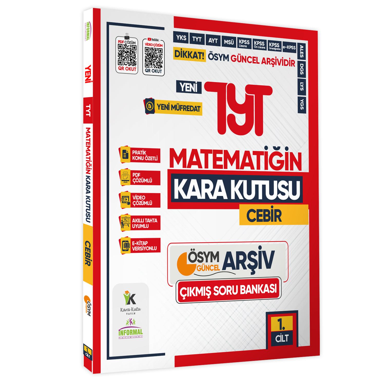 2025 TYT Matematik Kara Kutu 1.-2.Cilt ve Geometri Çıkmış Soru Bankası 3lü Set Video/PDF Çözümlü