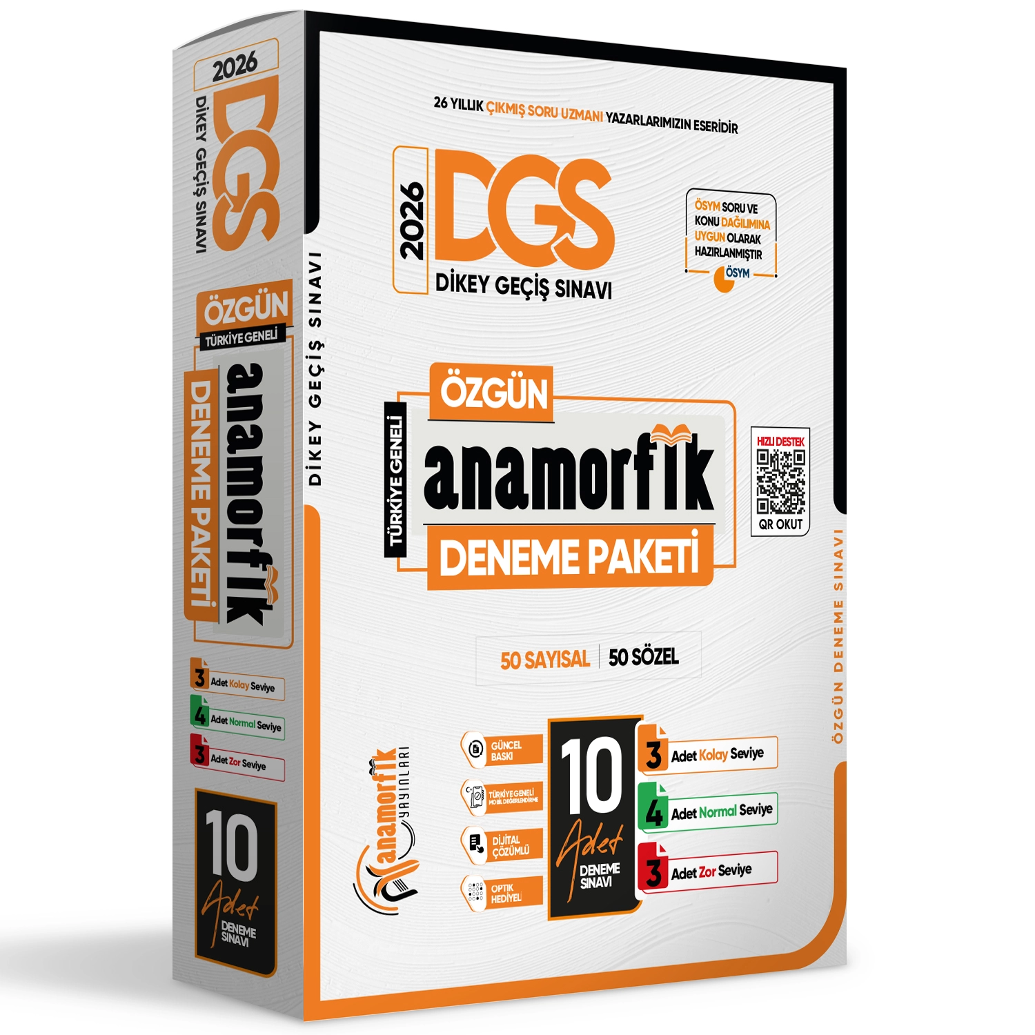 2026 DGS Anamorfik Yayınları 10lu Deneme Paketi  Özgün Yeni Nesil Türkiye Geneli Dijital Çözümlü