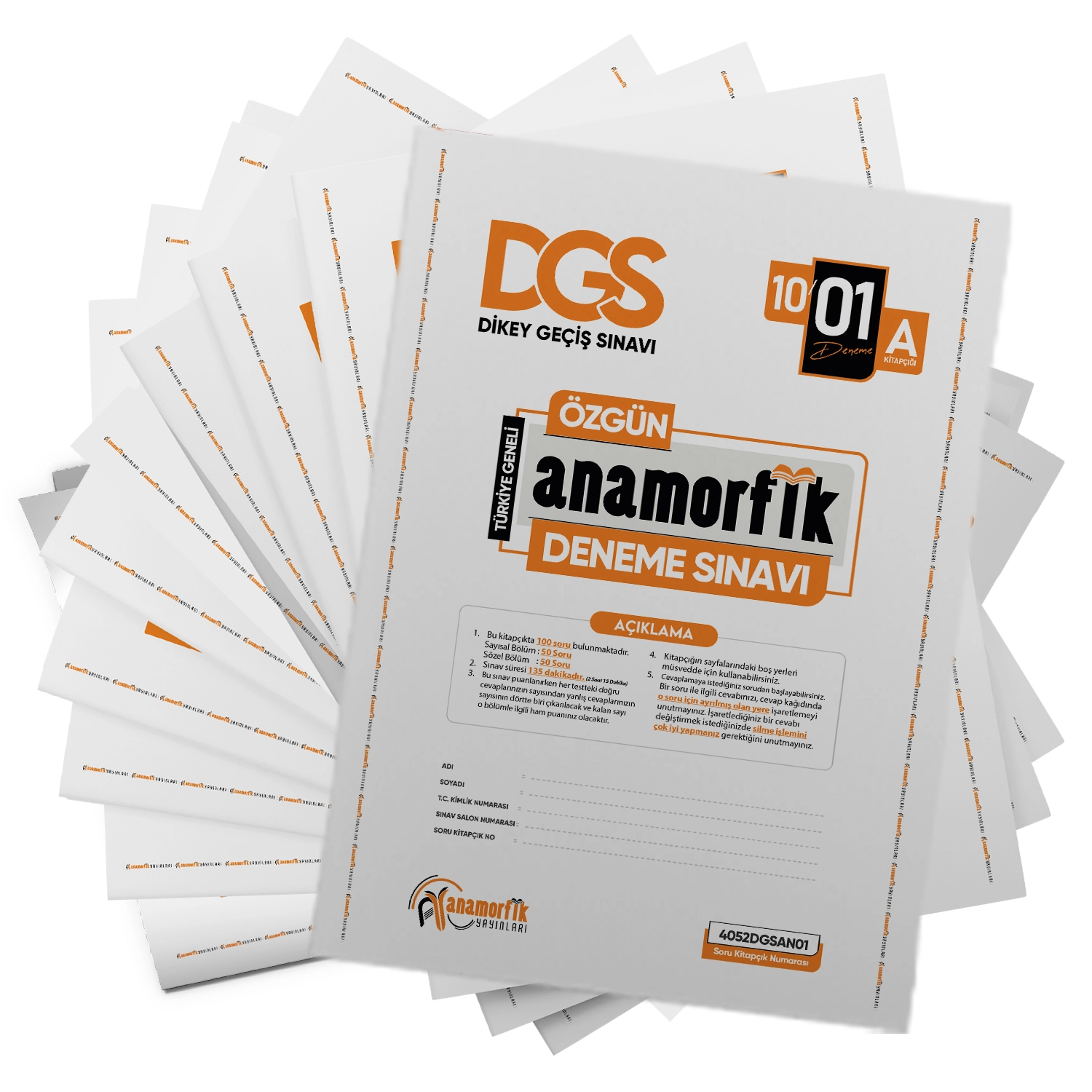 2026 DGS Anamorfik Yayınları 10lu Deneme Paketi  Özgün Yeni Nesil Türkiye Geneli Dijital Çözümlü