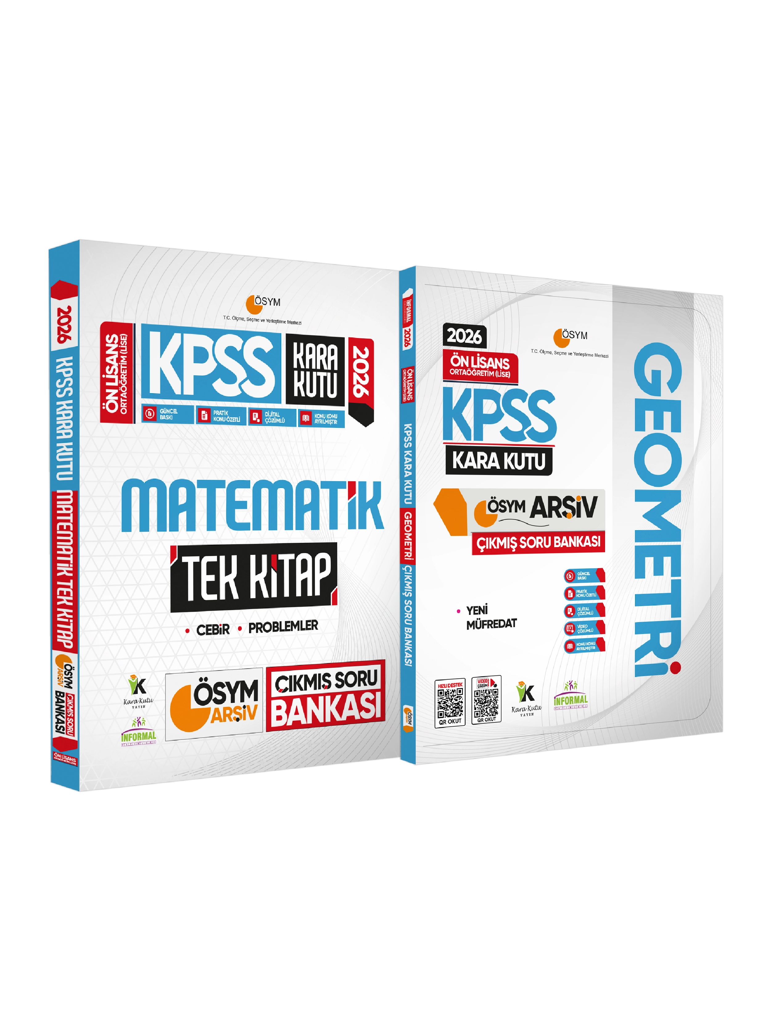 2026 KPSS Önlisans Kara Kutu TEK KİTAP Matematik ve Geometri ÖSYM Çıkmış Soru Bankası 2li SET Özetli