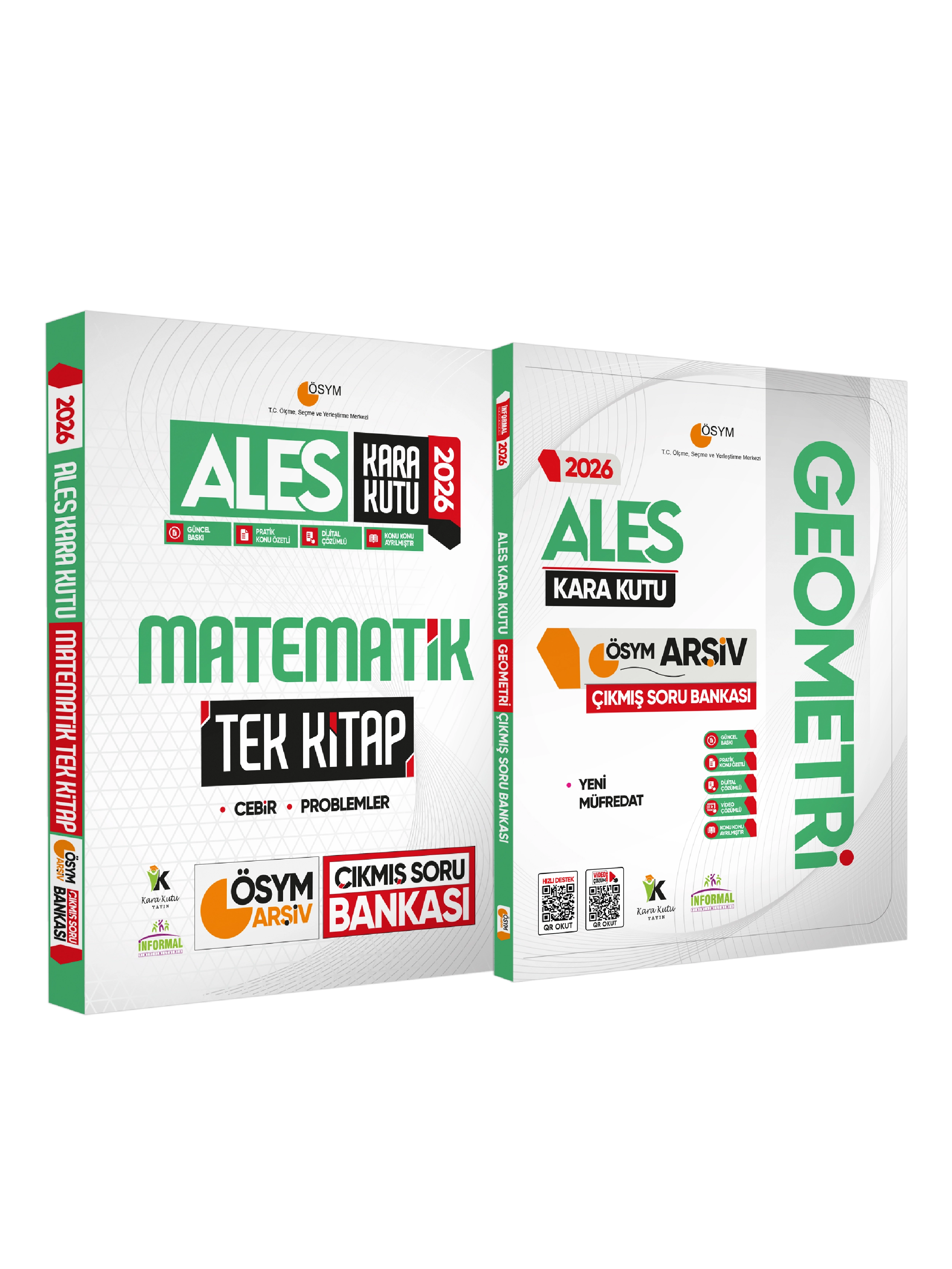 2026 ALES Kara Kutu TEK KİTAP Matematik ve Geometri ÖSYM Çıkmış Soru Bankası 2li SET Konu Özetli