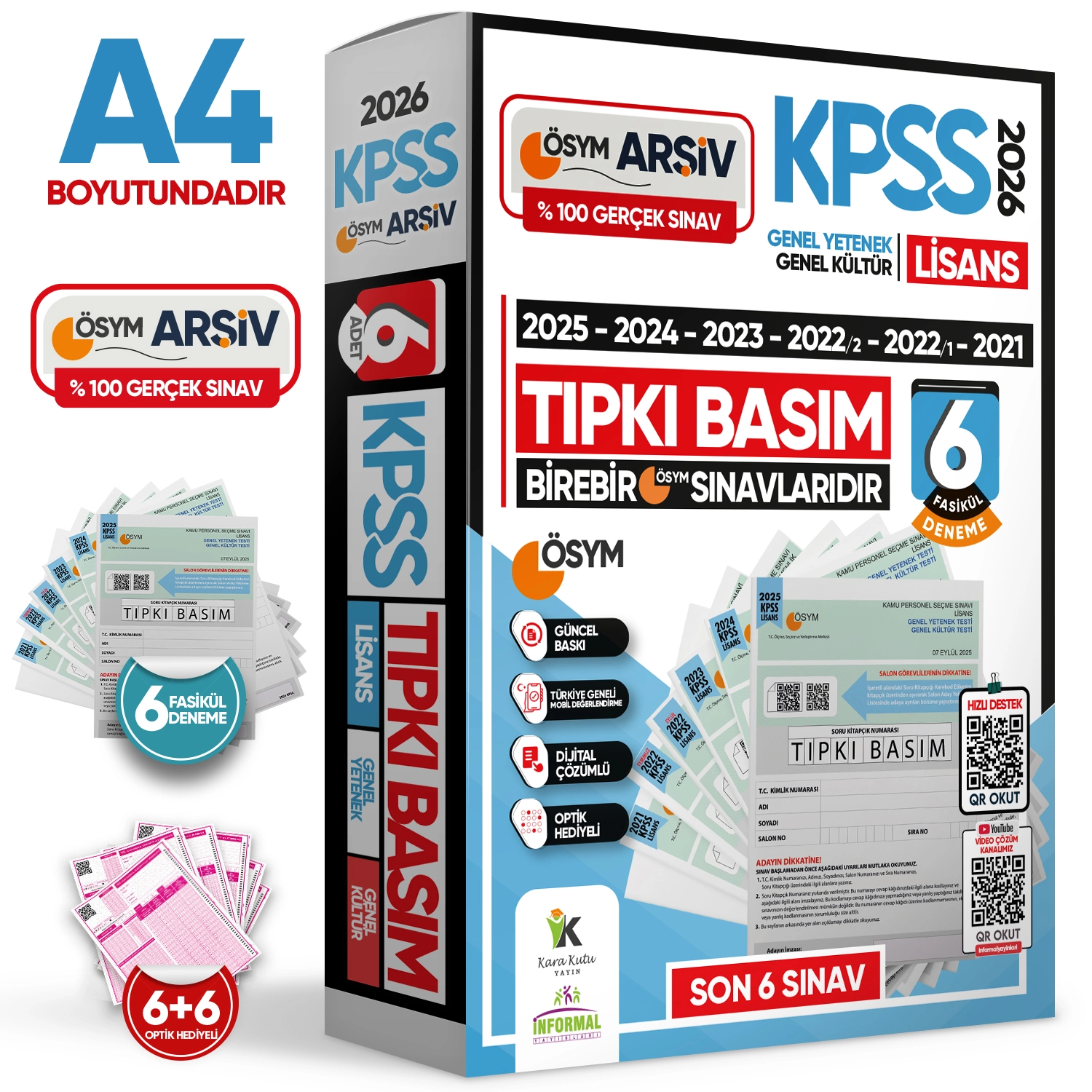 2026 KPSS Lisans ÖSYM Çıkmış Soru Tıpkı Basım 6lı Deneme Paketi Video Çözümlü Türkiye Geneli