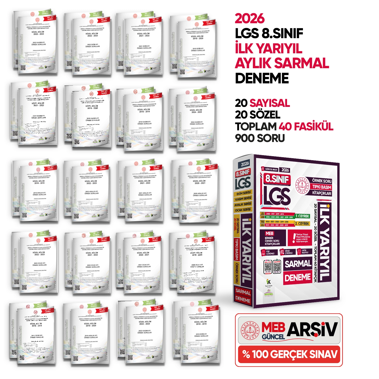 2026 8.Sınıf LGS 1. ve 2. ÇEYREK İLK YARIYIL MEB Örnek Soru Tıpkı Basım Sarmal Deneme Paketi Çözümlü