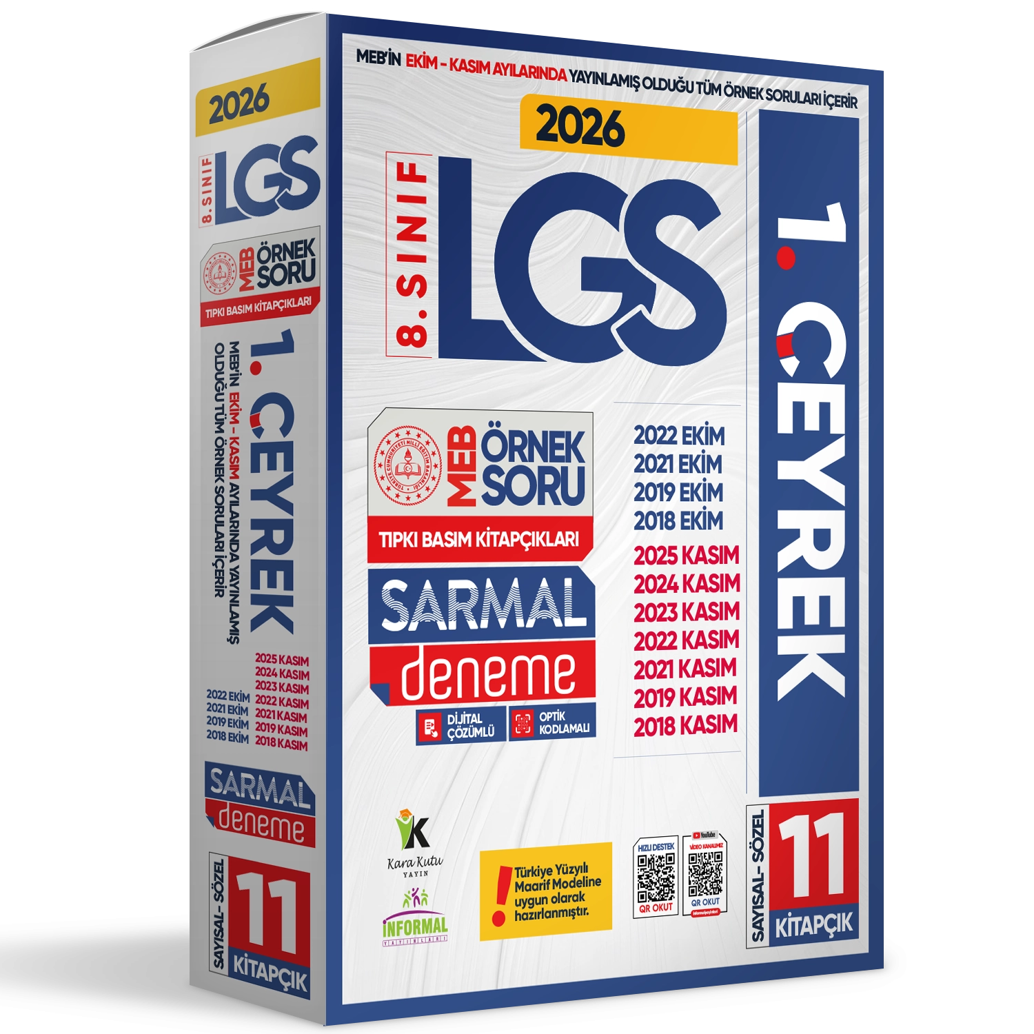 2026 8.Sınıf LGS İlk 1.ÇEYREK Ekim-Kasım Ayı MEB Örnek Soru Tıpkı Basım Sarmal Deneme Paketi Çözümlü