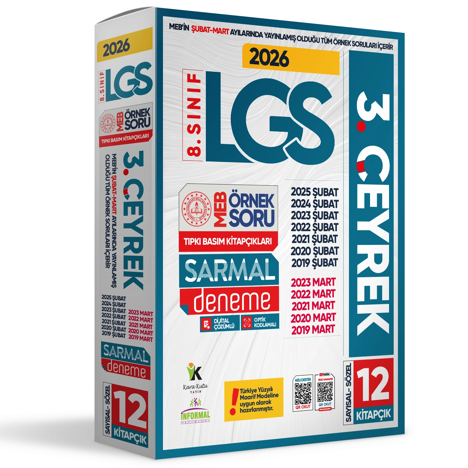 2026 8.Sınıf LGS 3. ÇEYREK Şubat-Mart Ayı MEB Örnek Soru Tıpkı Basım Sarmal Deneme Paketi Çözümlü
