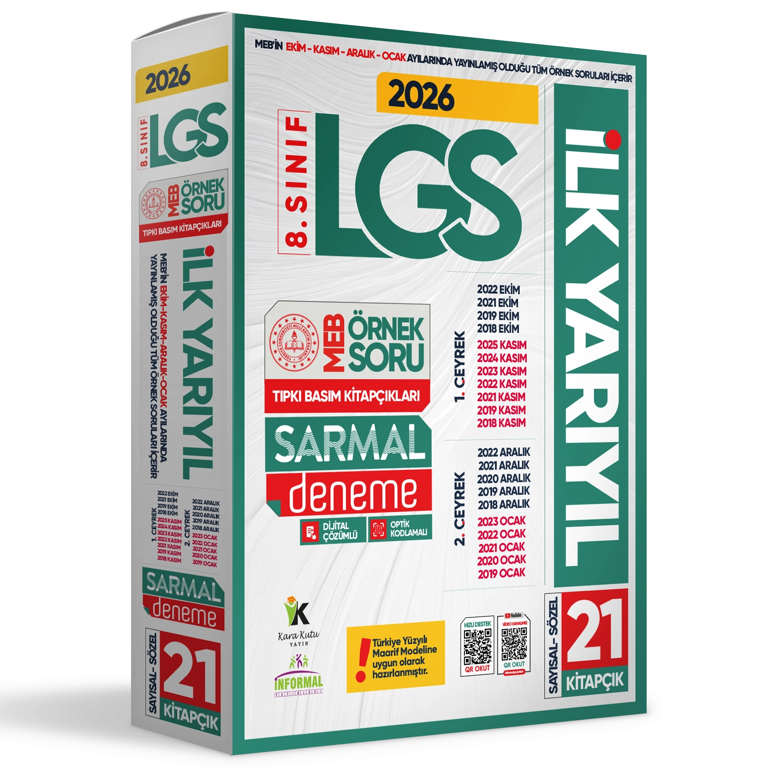 2026 8.Sınıf LGS 1. ve 2. ÇEYREK İLK YARIYIL MEB Örnek Soru Tıpkı Basım Sarmal Deneme Paketi Çözümlü