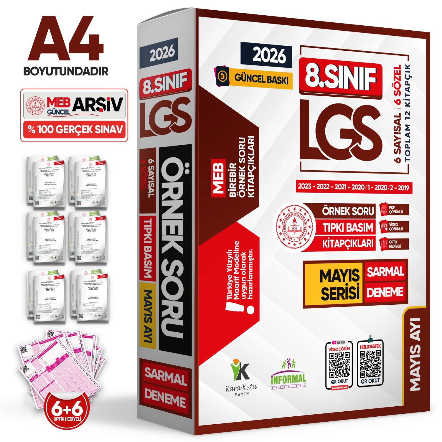 2026 8.Sınıf LGS Mayıs Ayı MEB Örnek Soru Tıpkı Basım 6lı Sarmal Deneme Paketi Dijital Çözümlü