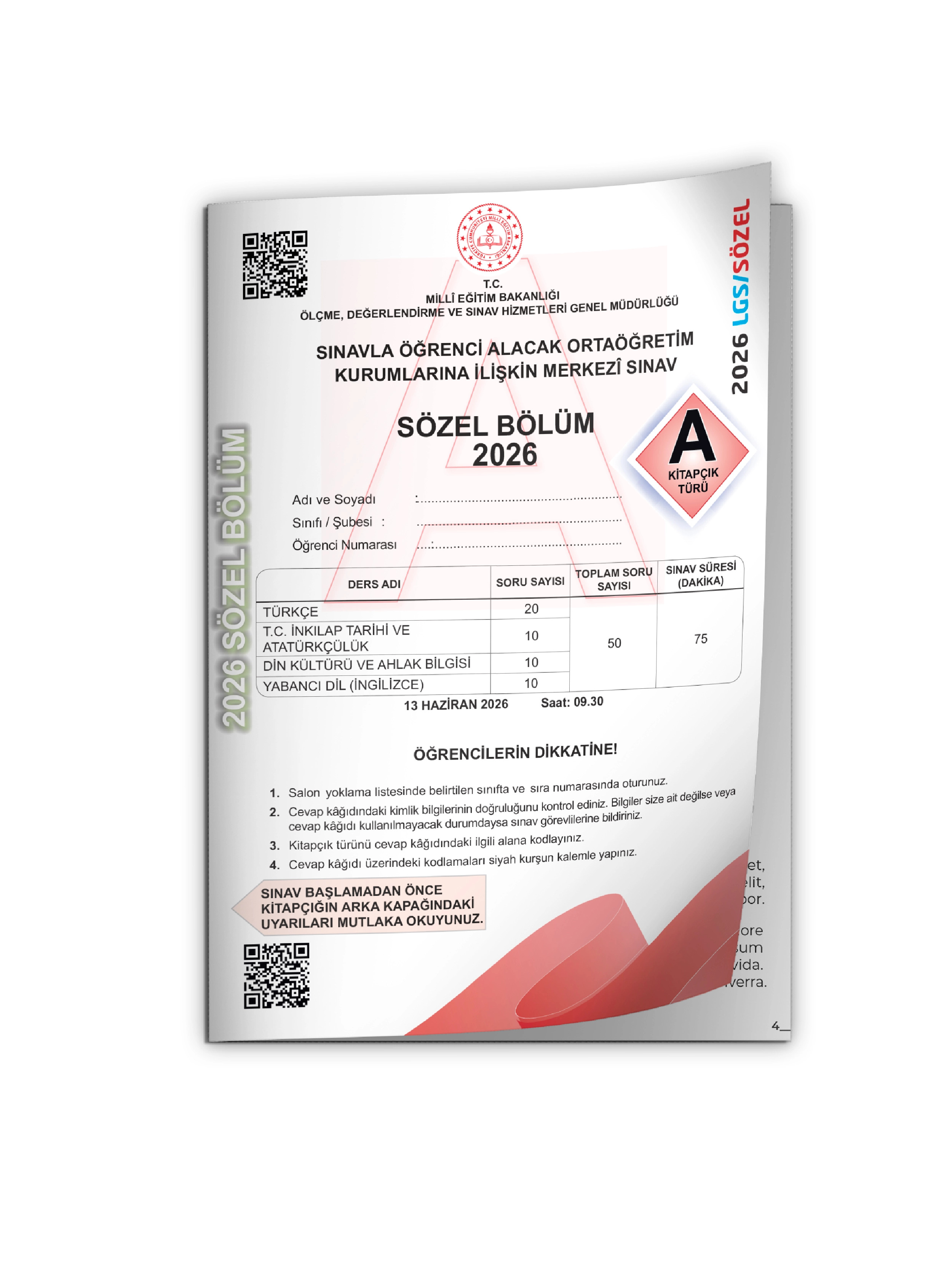 2026 LGS MEB Tıpkı Basım Çıkmış Soru Sayısal-Sözel Kitapçıkları (Video/PDF Çözümlü Türkiye Geneli)