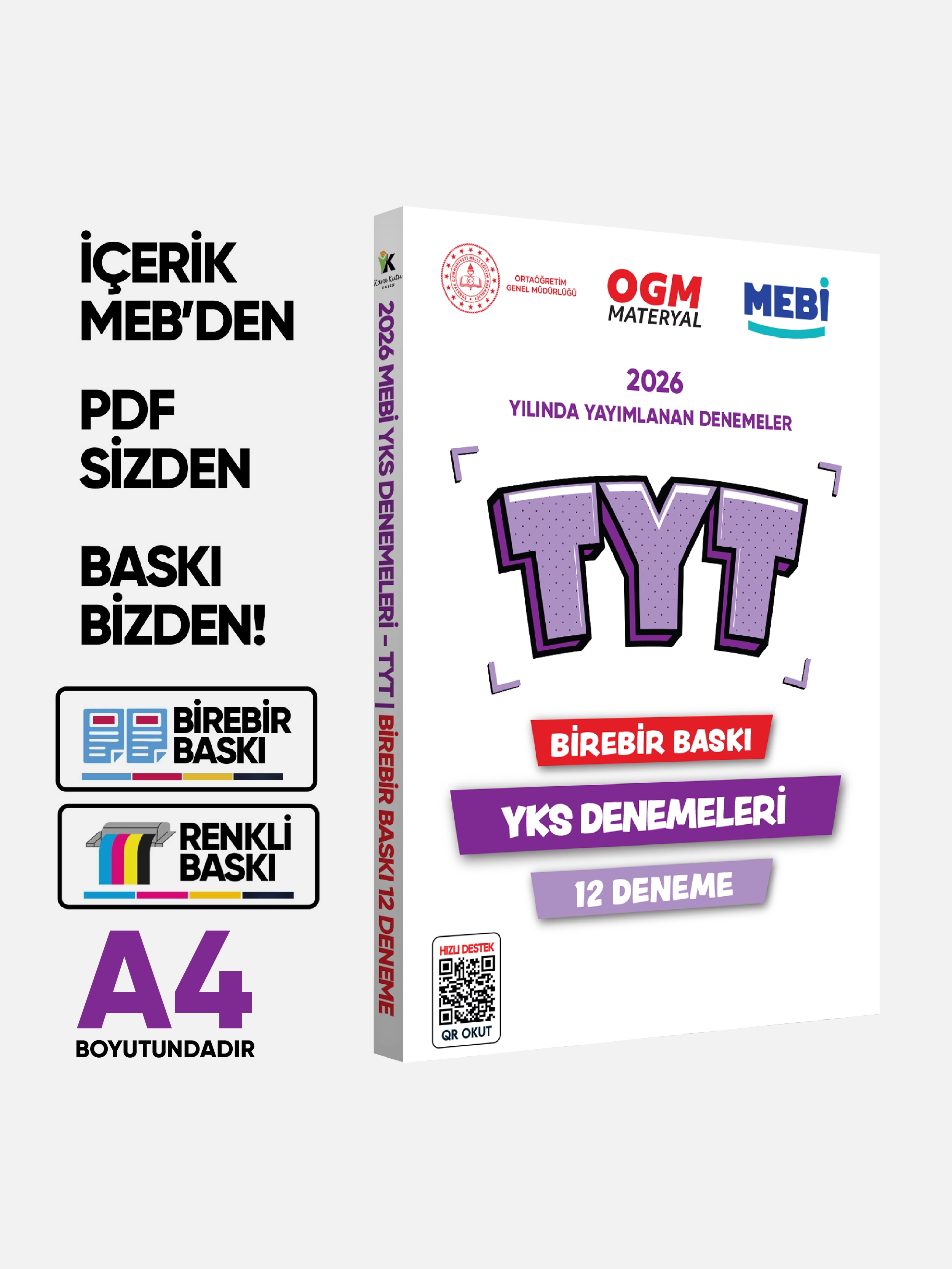 2026 YKS-TYT MEBİ OGM Güncel Seri Online Deneme 12li SET BASKI ÜCRETİ