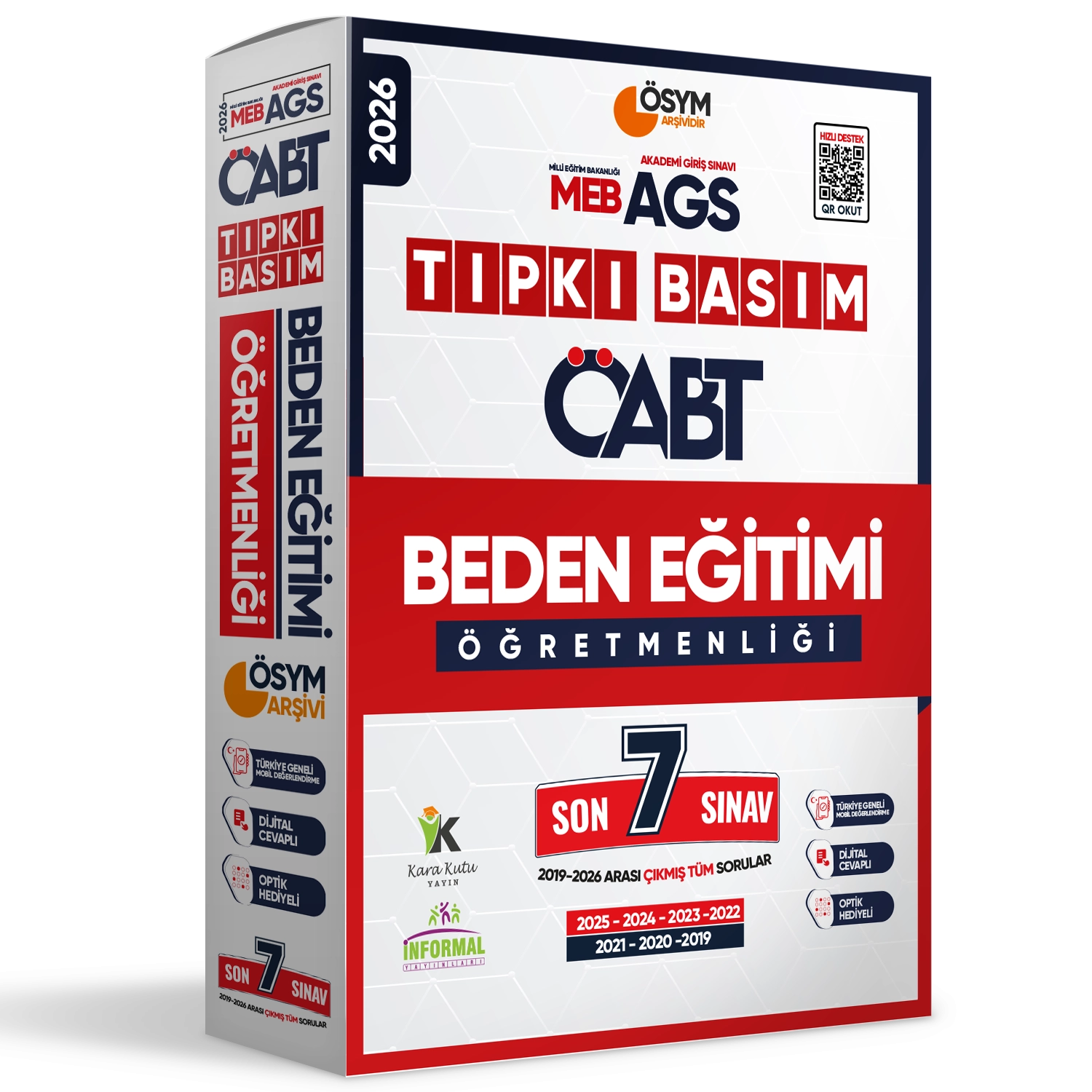 2026 MEB-AGS ÖABT Beden Eğitimi Öğretmenliği ÖSYM Tıpkı Basım 7li Deneme Paketi Dijital Cevaplı