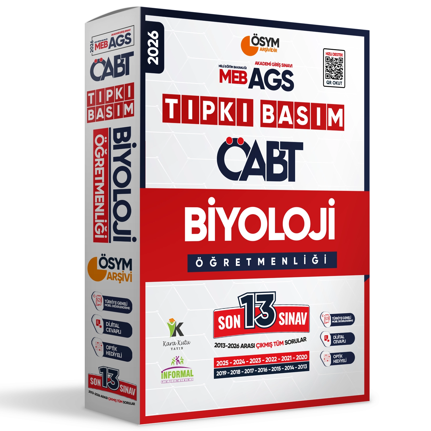 2026 MEB-AGS ÖABT Biyoloji Öğretmenliği ÖSYM Tıpkı Basım 13lü Deneme Paketi Türkiye Geneli