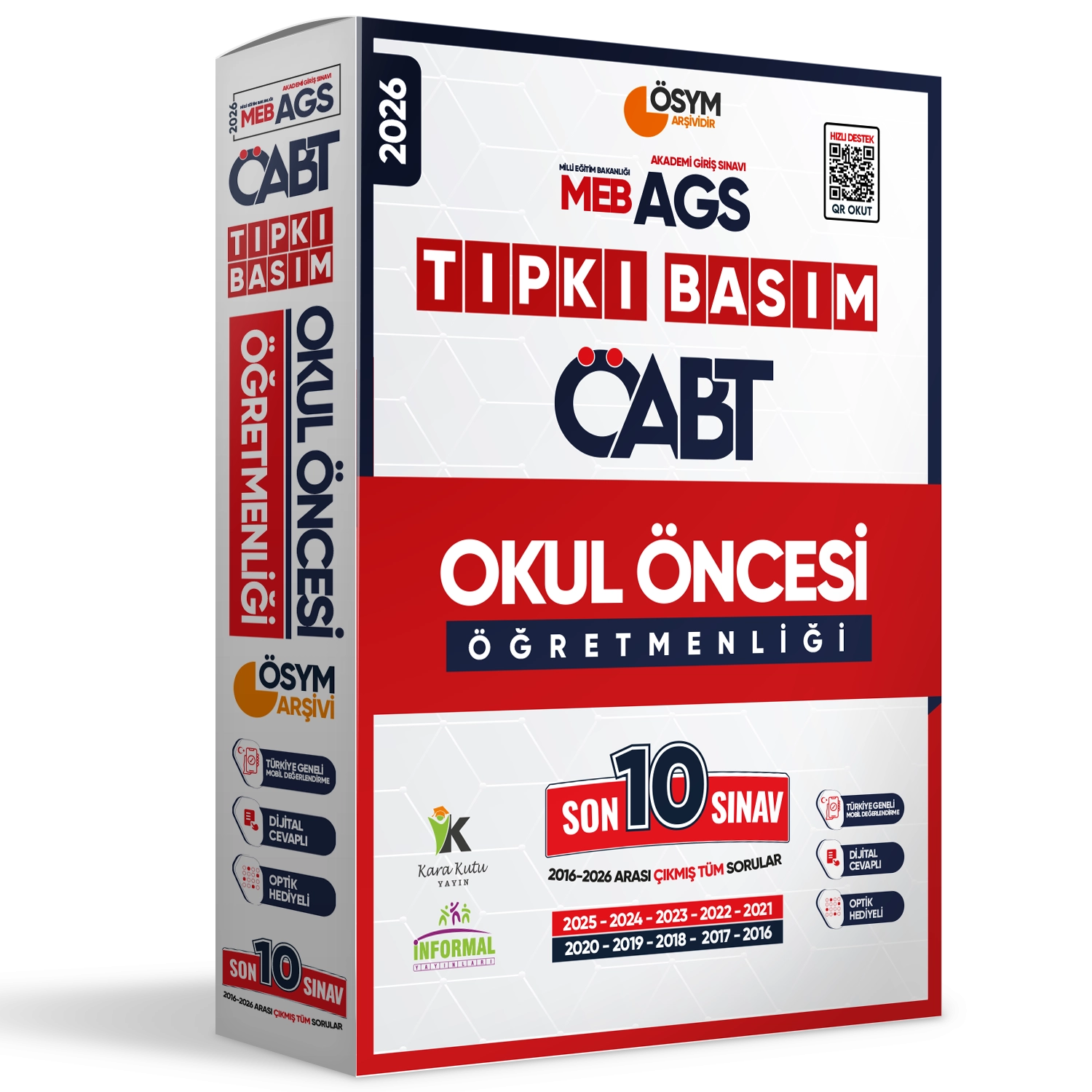 2026 MEB-AGS ÖABT OKUL ÖNCESİ Öğretmenliği ÖSYM Tıpkı Basım 10lu Deneme Paketi Türkiye Geneli