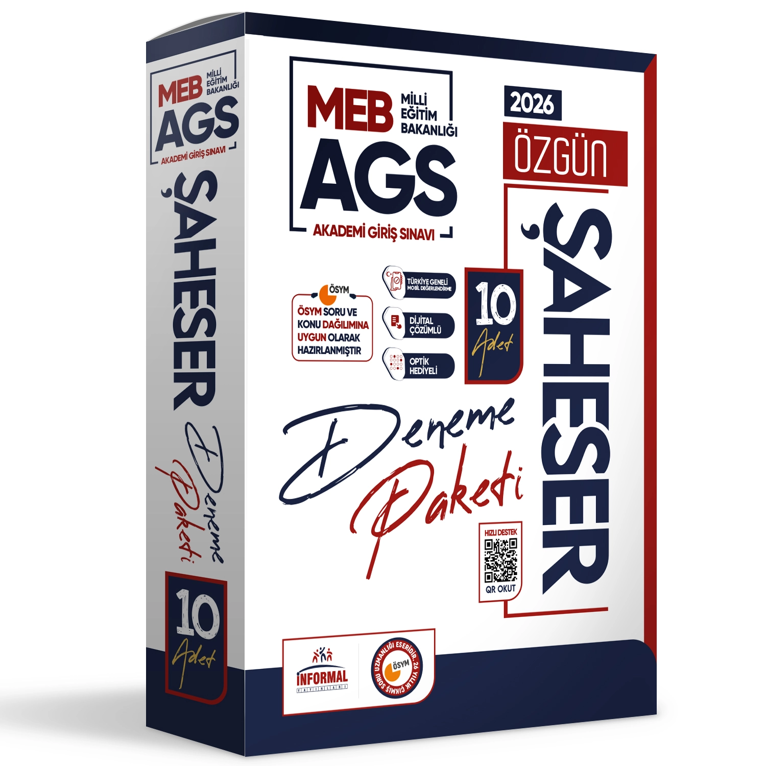 2026 MEB AGS Şaheser DENEME Paketi YENİ SİSTEM 10lu KURUMSAL Çözümlü Deneme(TG Mobil Değerlendirme)