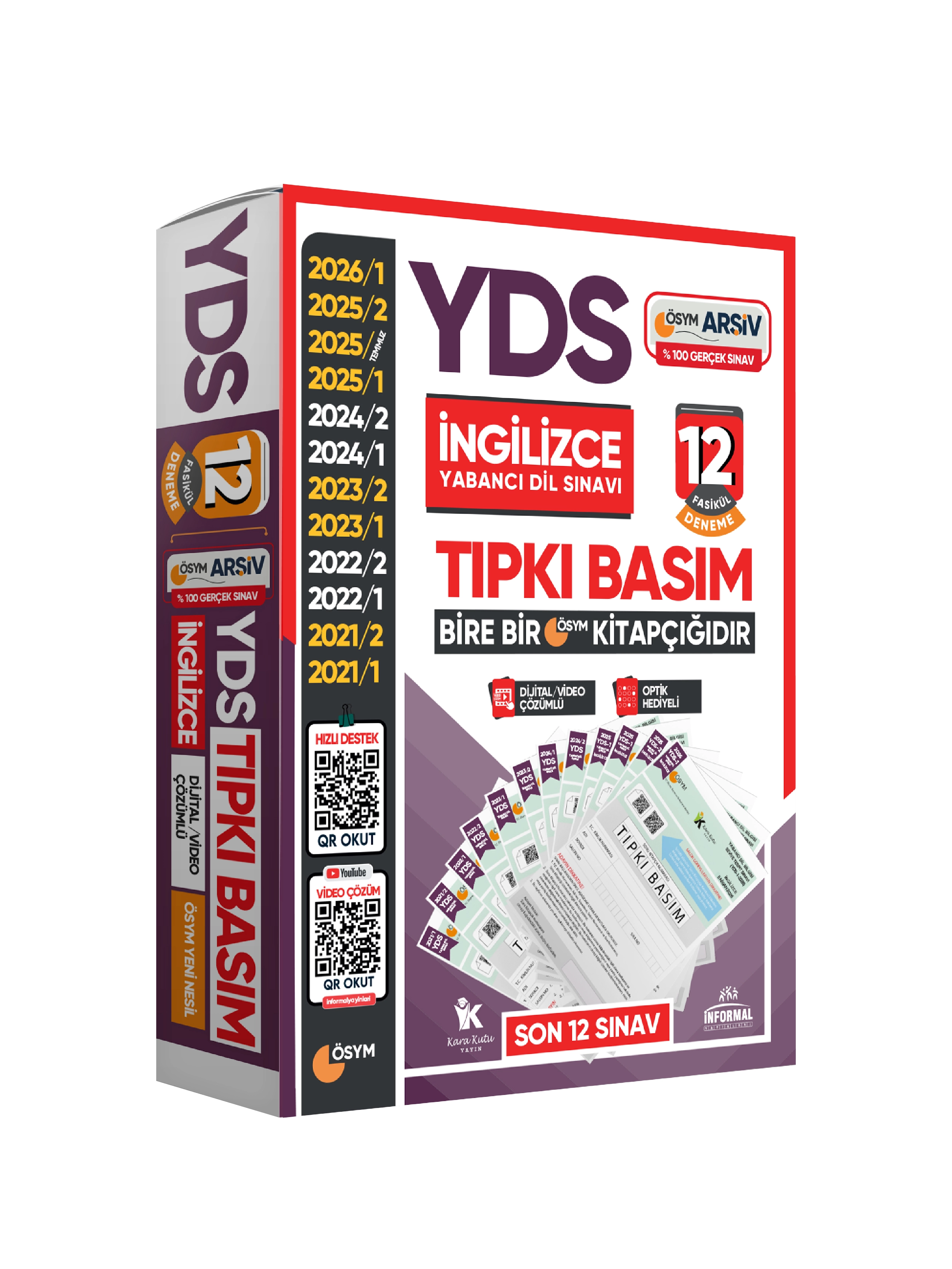 2026 YDS İNGİLİZCE ÖSYM Çıkmış Soru 12li Tıpkı Basım ve Çıkmış Karma 10lu Deneme 2li Set TG Çözümlü