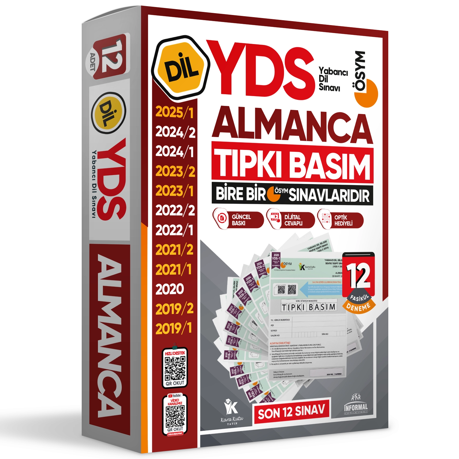 2026 YDS Almanca ÖSYM Tıpkı Basım Çıkmış Soru Deneme Paketi 12li Fasikül SETİ