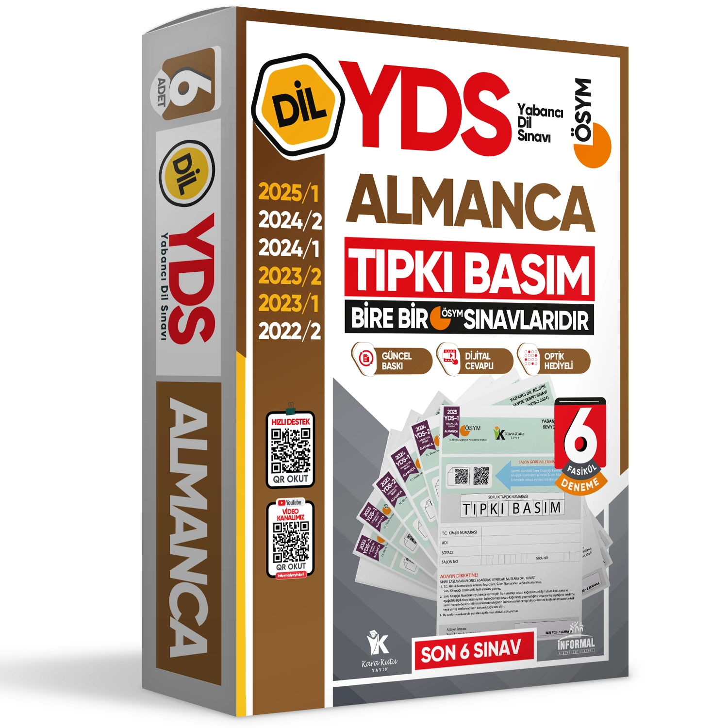 2026 YDS Almanca ÖSYM Tıpkı Basım Çıkmış Soru Deneme Paketi 6lı Fasikül SETİ