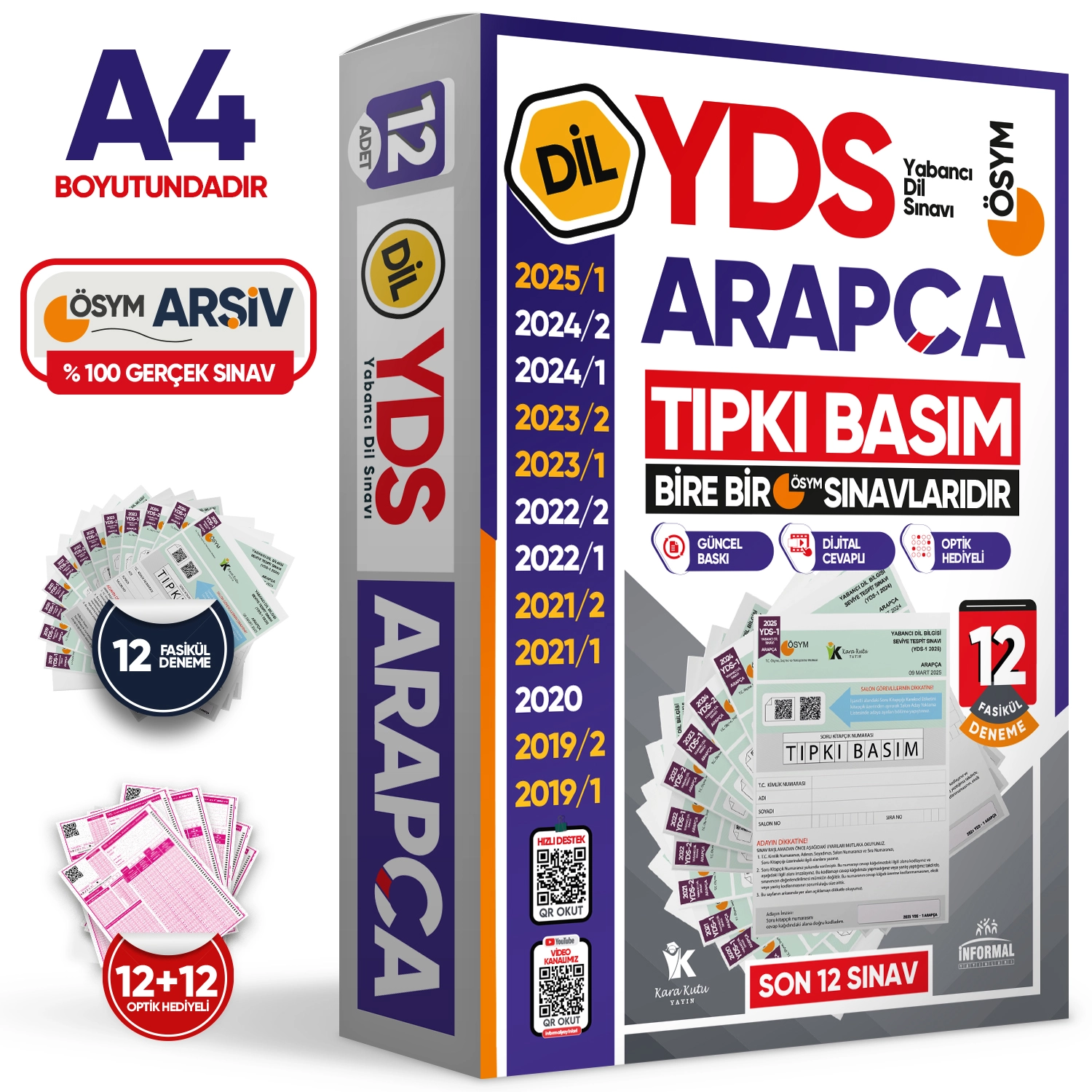 2026 YDS Arapça ÖSYM Tıpkı Basım Çıkmış Soru Deneme Paketi 12li Fasikül SETİ