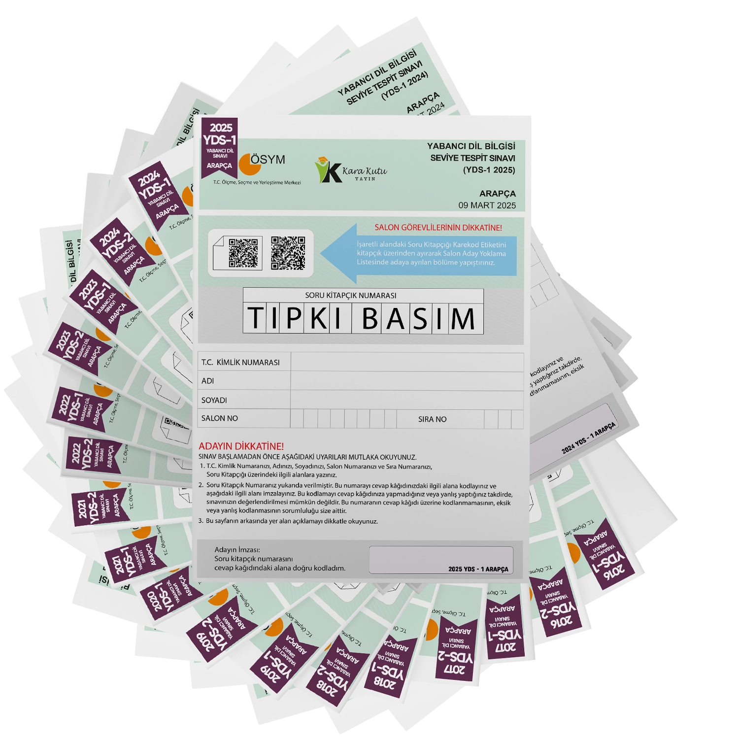 2026 YDS Arapça ÖSYM Tıpkı Basım Çıkmış Soru Deneme Paketi 18li Fasikül SETİ