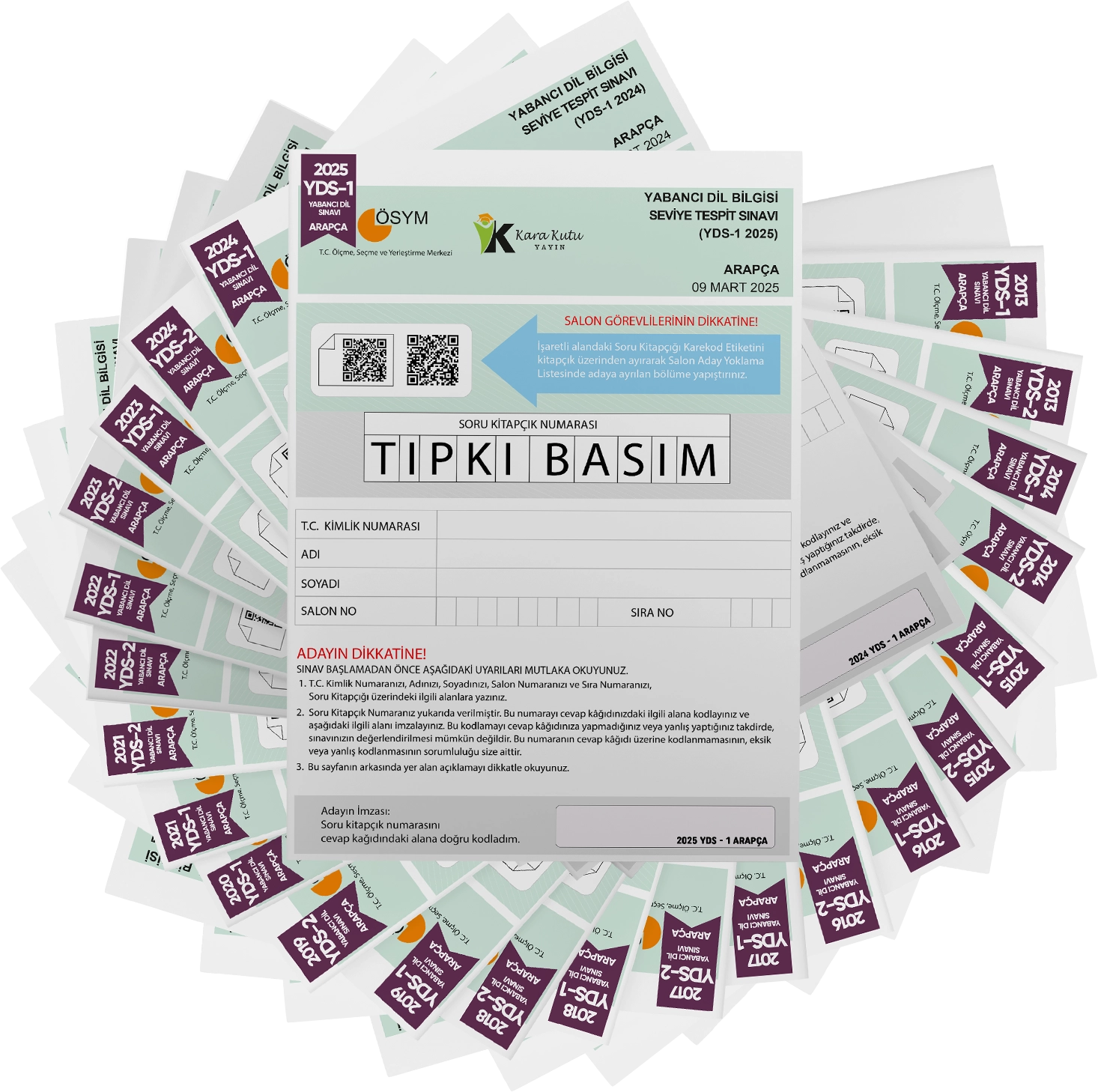 2026 YDS Arapça ÖSYM Tıpkı Basım Çıkmış Soru Deneme Paketi 24lü Fasikül SETİ