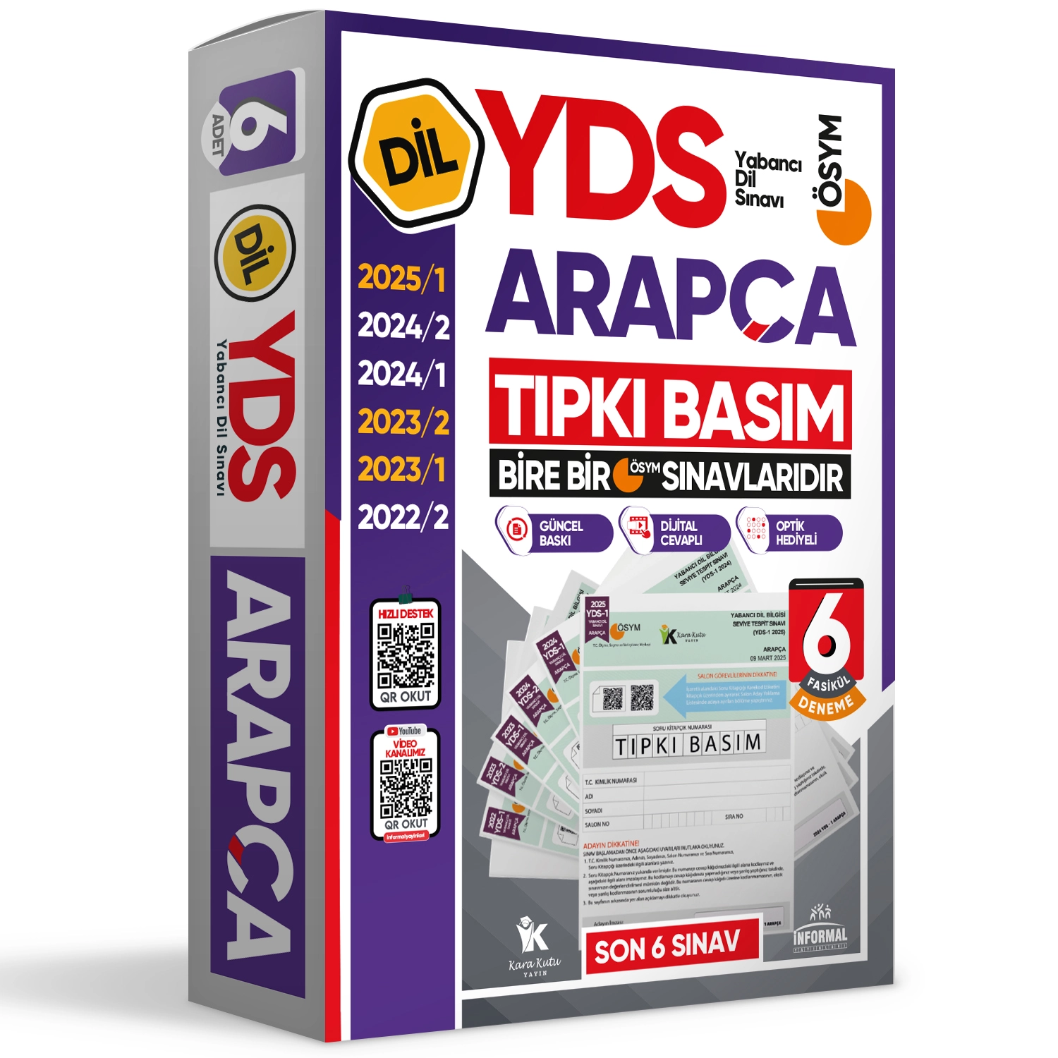 2026 YDS Arapça ÖSYM Tıpkı Basım Çıkmış Soru Deneme Paketi 6lı Fasikül SETİ