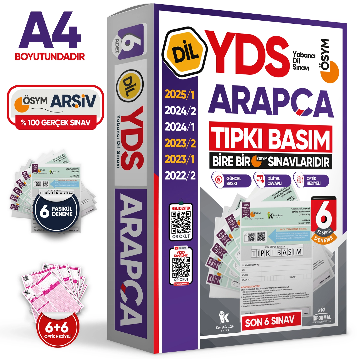 2026 YDS Arapça ÖSYM Tıpkı Basım Çıkmış Soru Deneme Paketi 6lı Fasikül SETİ
