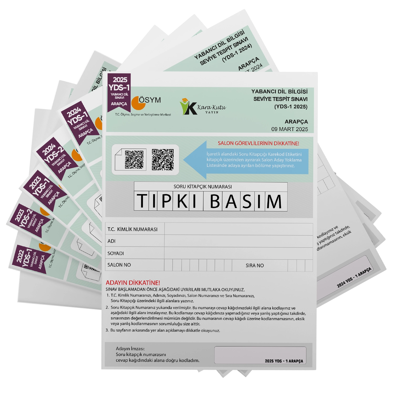 2026 YDS Arapça ÖSYM Tıpkı Basım Çıkmış Soru Deneme Paketi 6lı Fasikül SETİ