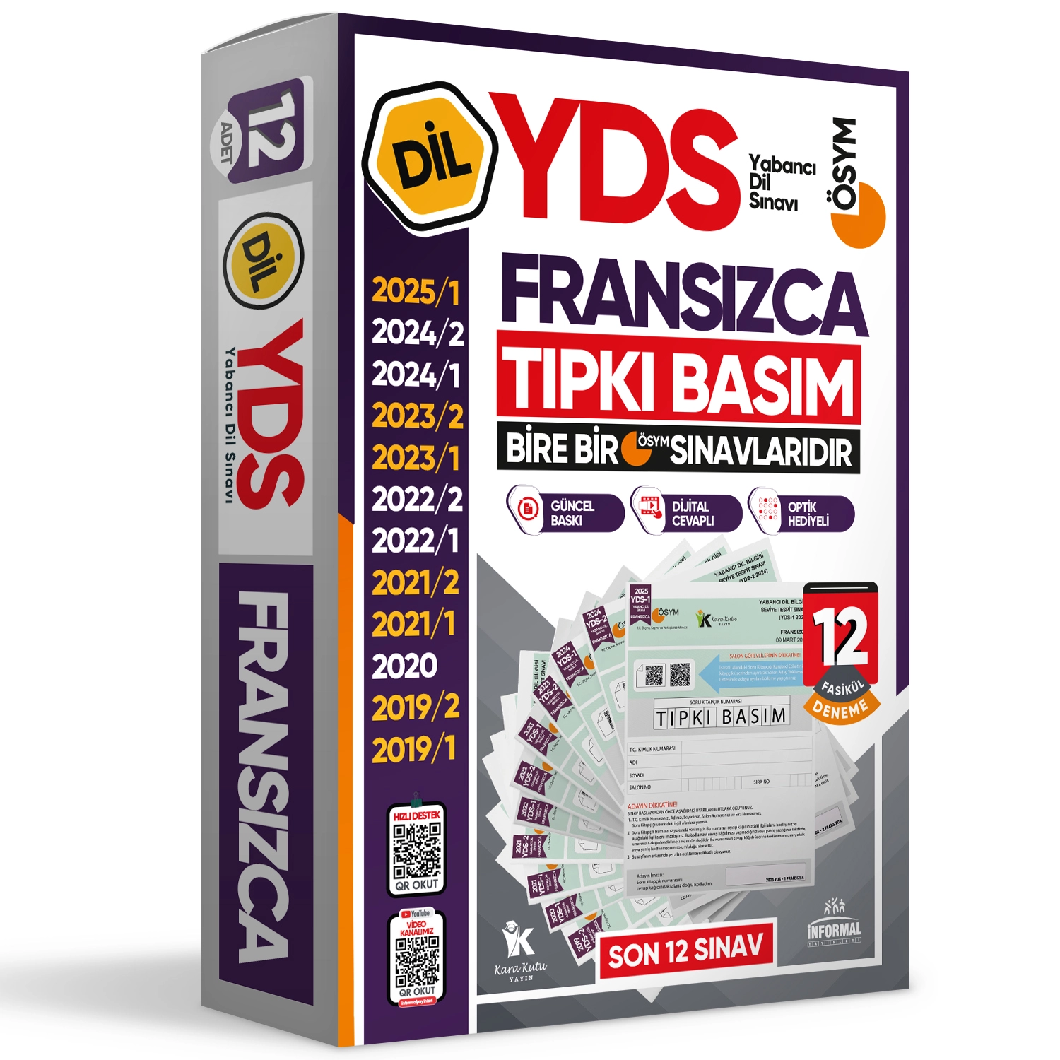 2026 YDS Fransızca ÖSYM Tıpkı Basım Çıkmış Soru Deneme Paketi 12li Fasikül SETİ