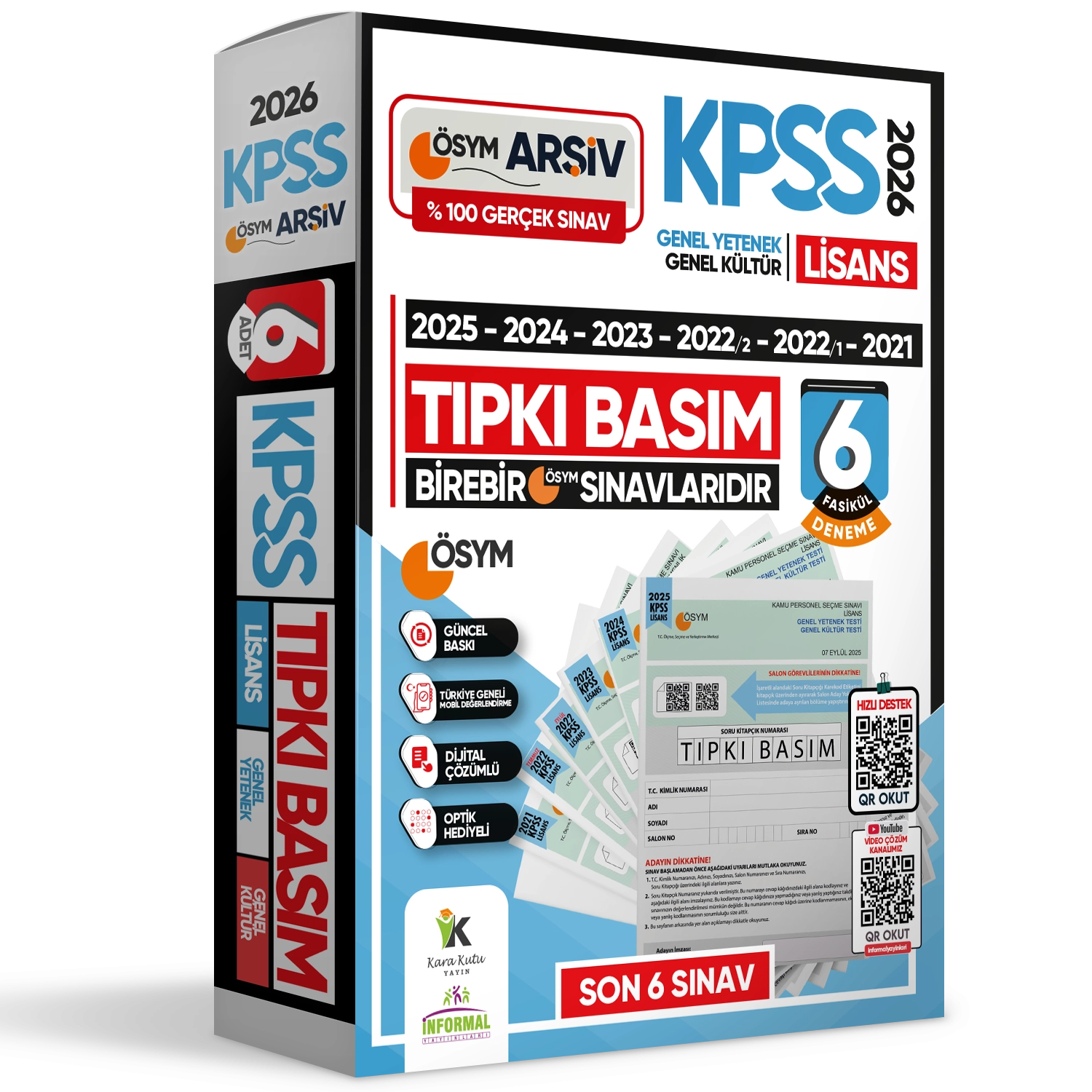 2026 KPSS Lisans ÖSYM Çıkmış Soru Tıpkı Basım 6lı Deneme Paketi Video Çözümlü Türkiye Geneli