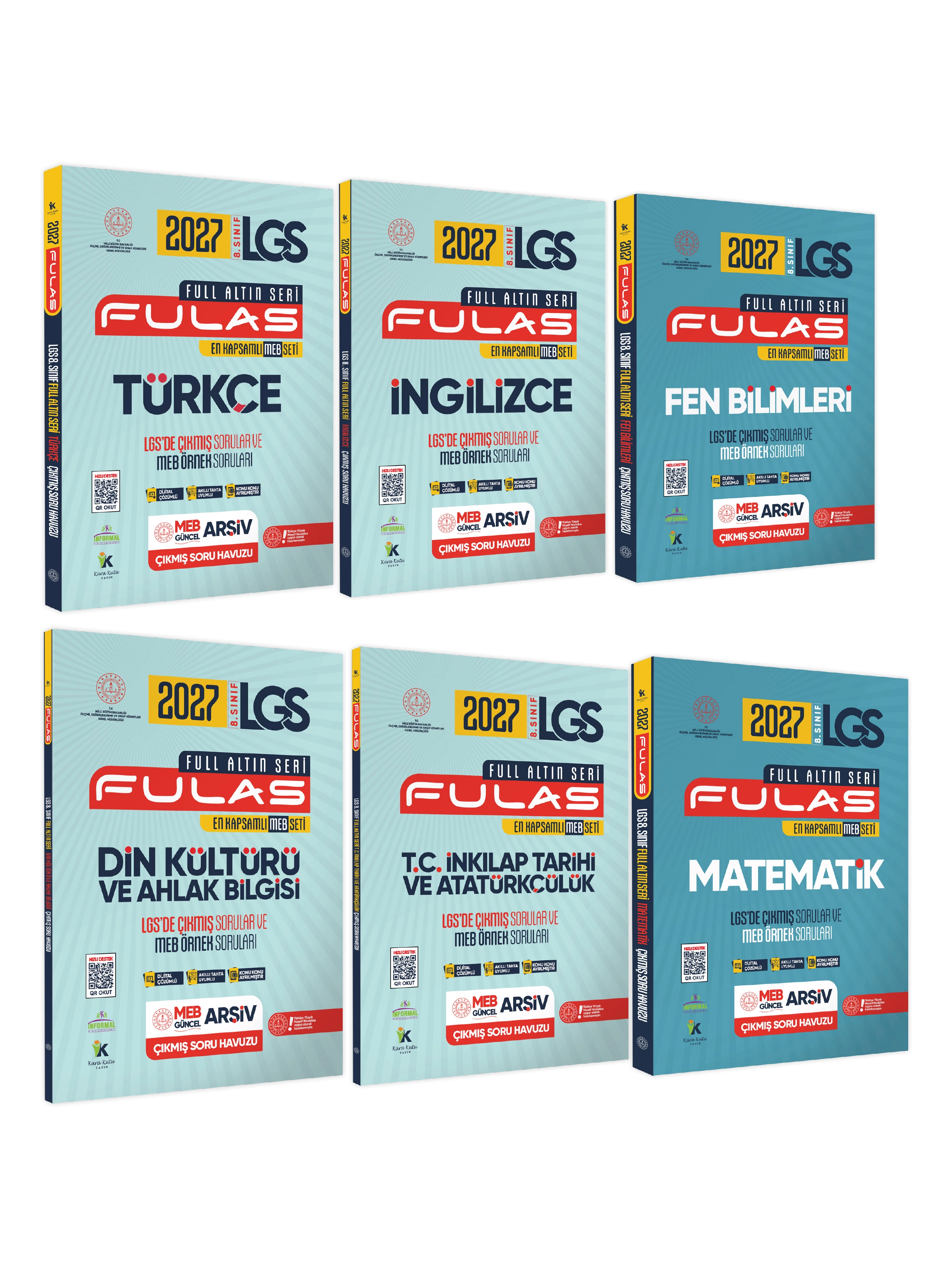 2027 8.Sınıf Full LGS Altın Seri(FULAS)MEB Çıkmış Modüler Soru Bankası Seti Çözümlü EN KAPSAMLI SET
