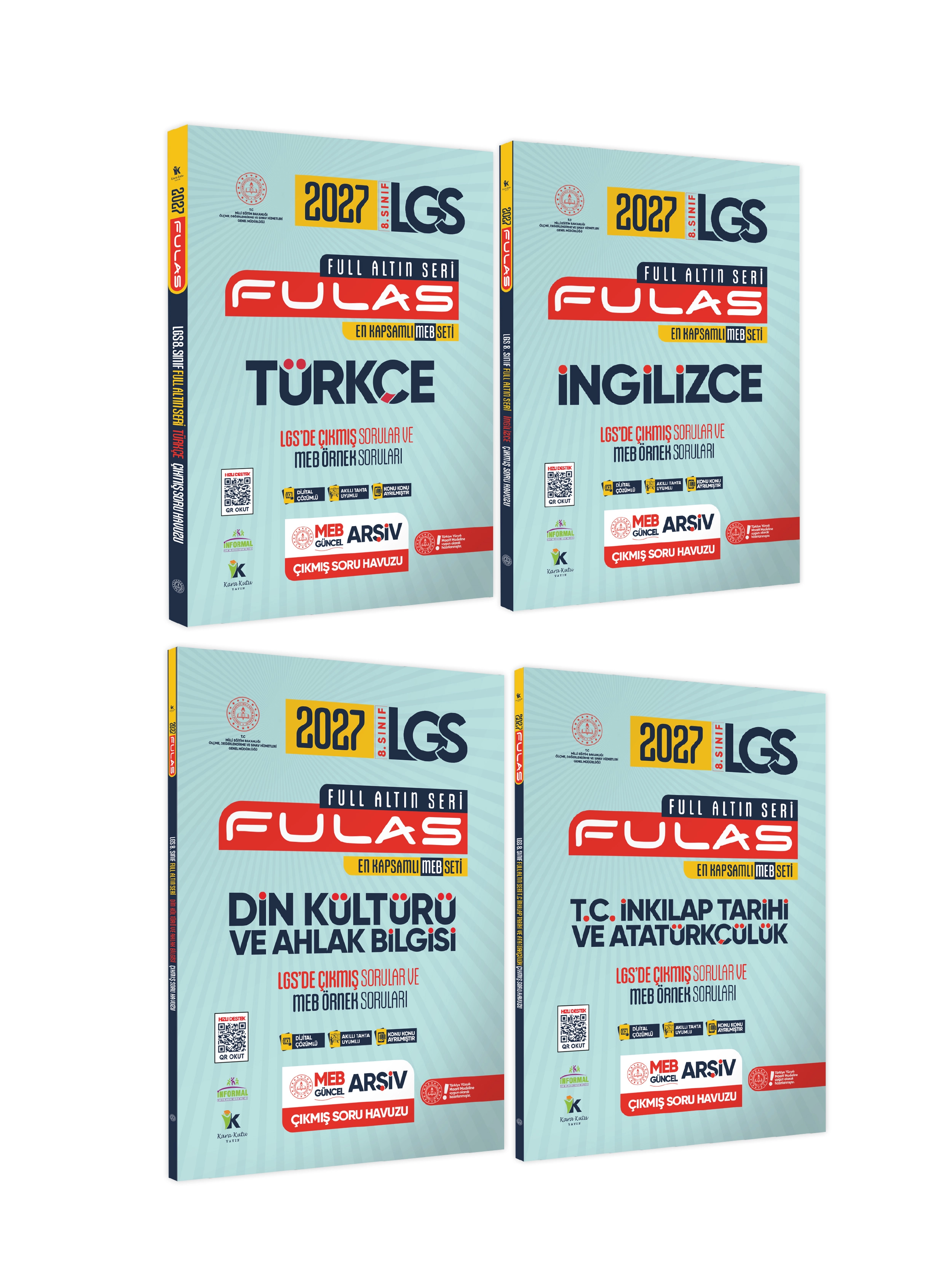 2027 8.Sınıf Full LGS Altın Seri(FULAS)LGS/MEB Örnek Çıkmış Modüler Soru Bankası Çözümlü SÖZEL SET