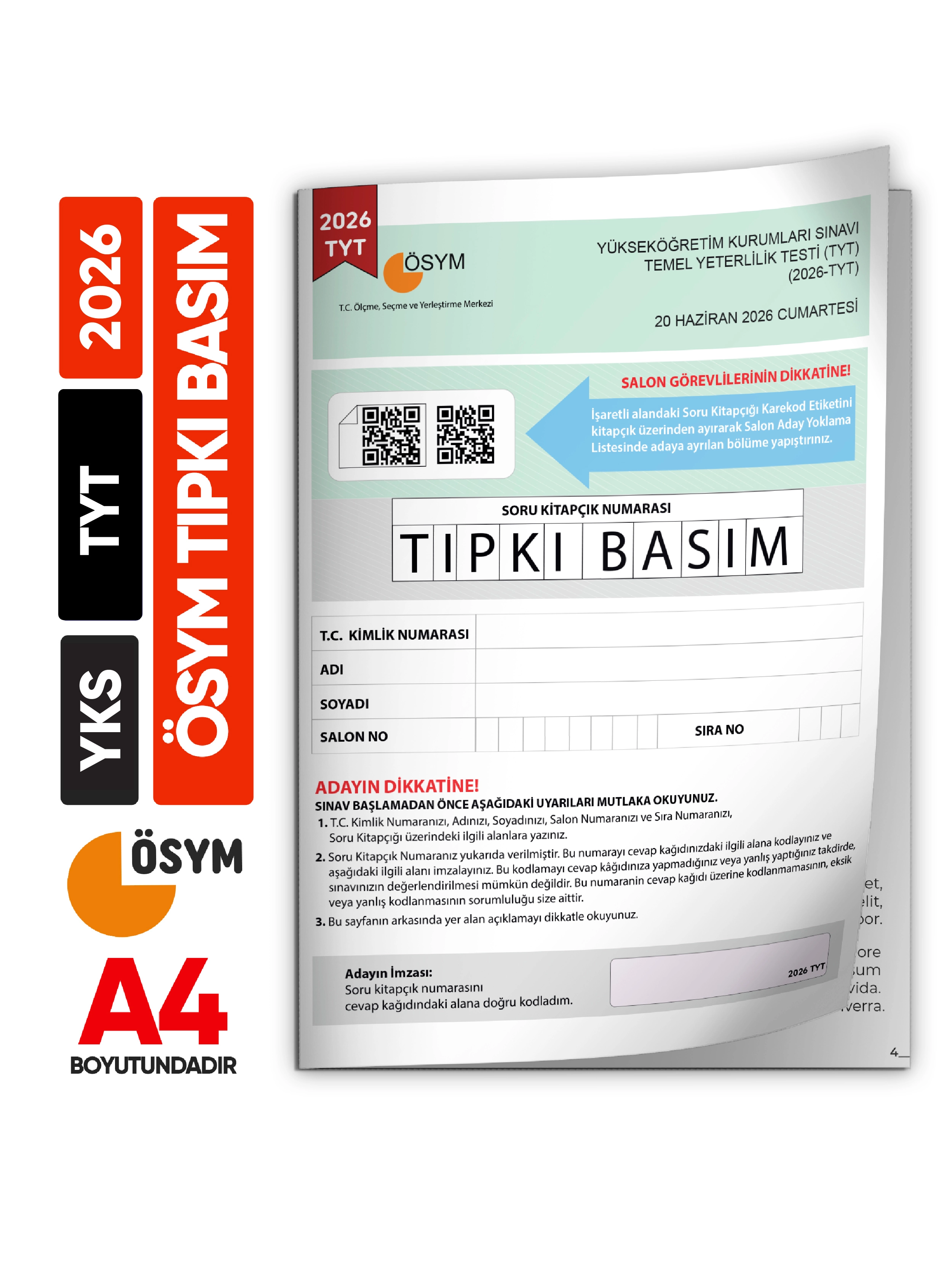 2026 YKS-TYT ÖSYM Tıpkı Basım Çıkmış Soru Kitapçığı (Video/PDF Çözümlü Türkiye Geneli Değerlendirme)