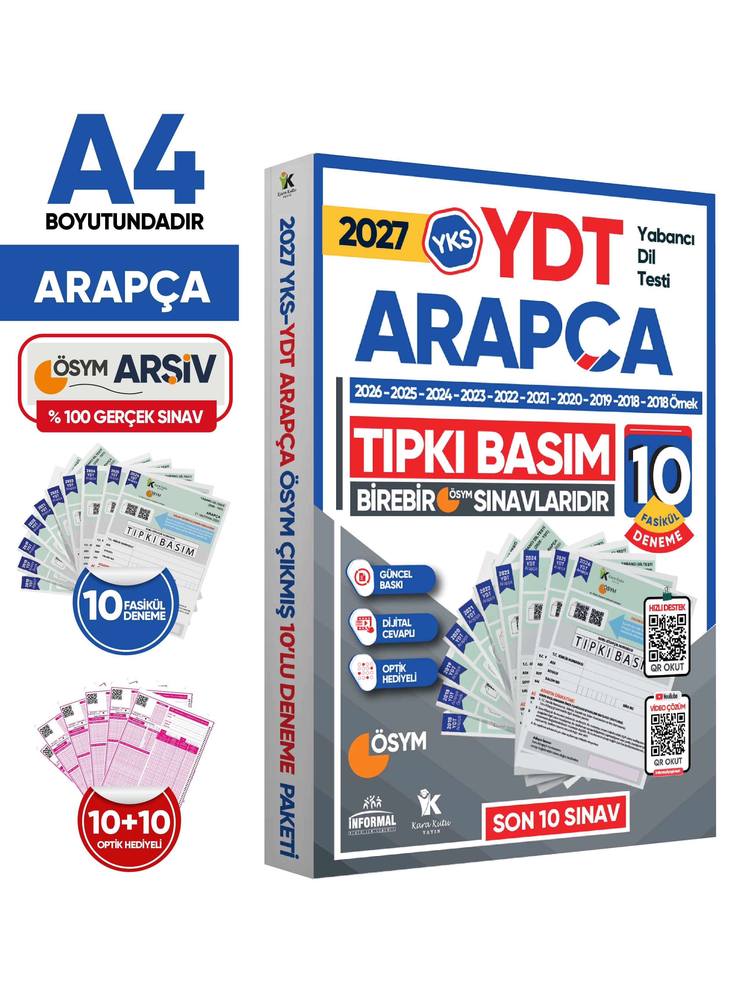 2027 YKS YDT ARAPÇA ÖSYM Çıkmış Soru Tıpkı Basım Deneme Paketi 10lu Türkiye Geneli