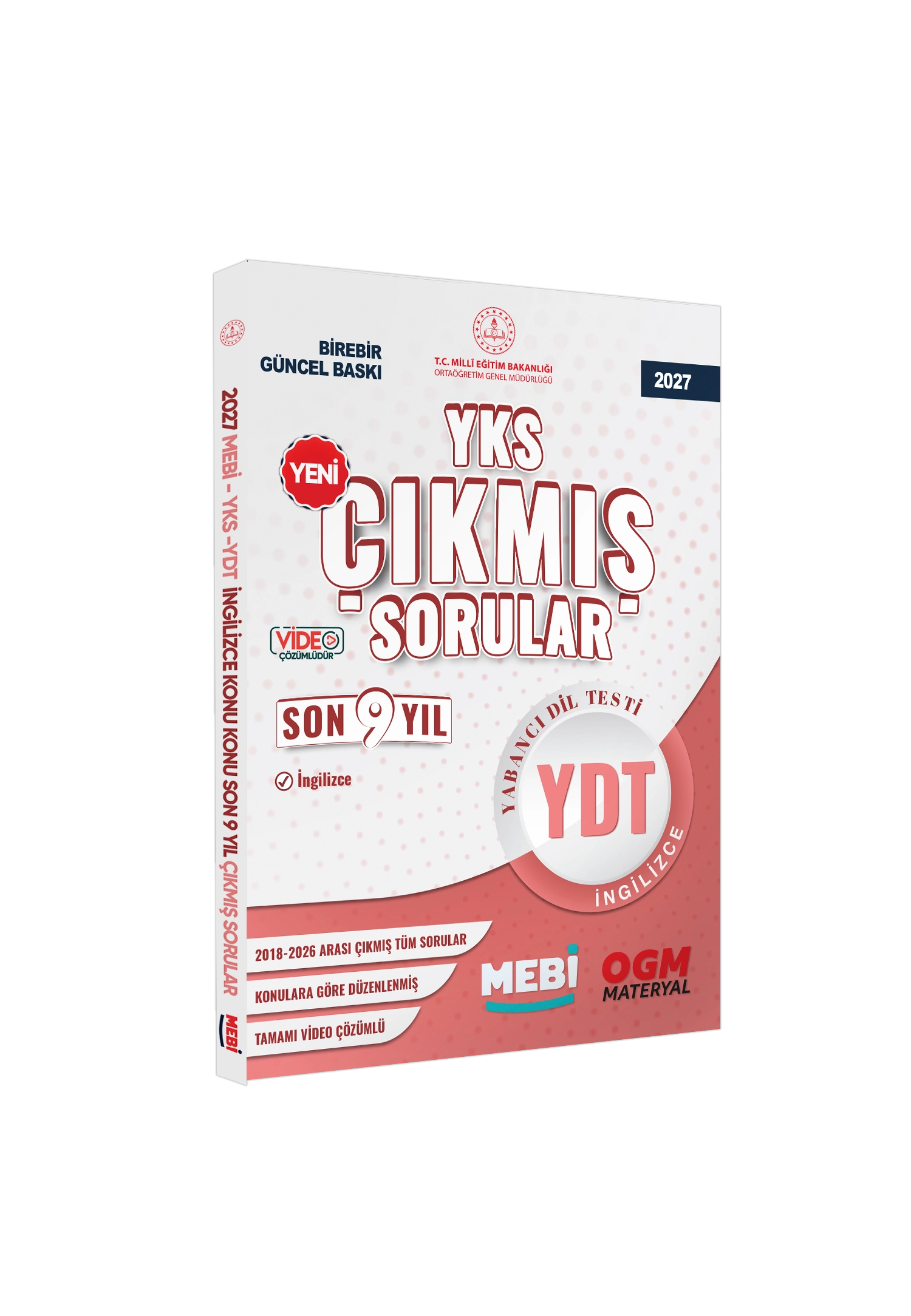 2027 YKS-YDT MEBİ İngilizce Yeni Nesil Çıkmış Soru Bankası Son 9 Yıl Video/PDF Çözümlü BASKI ÜCRETİ